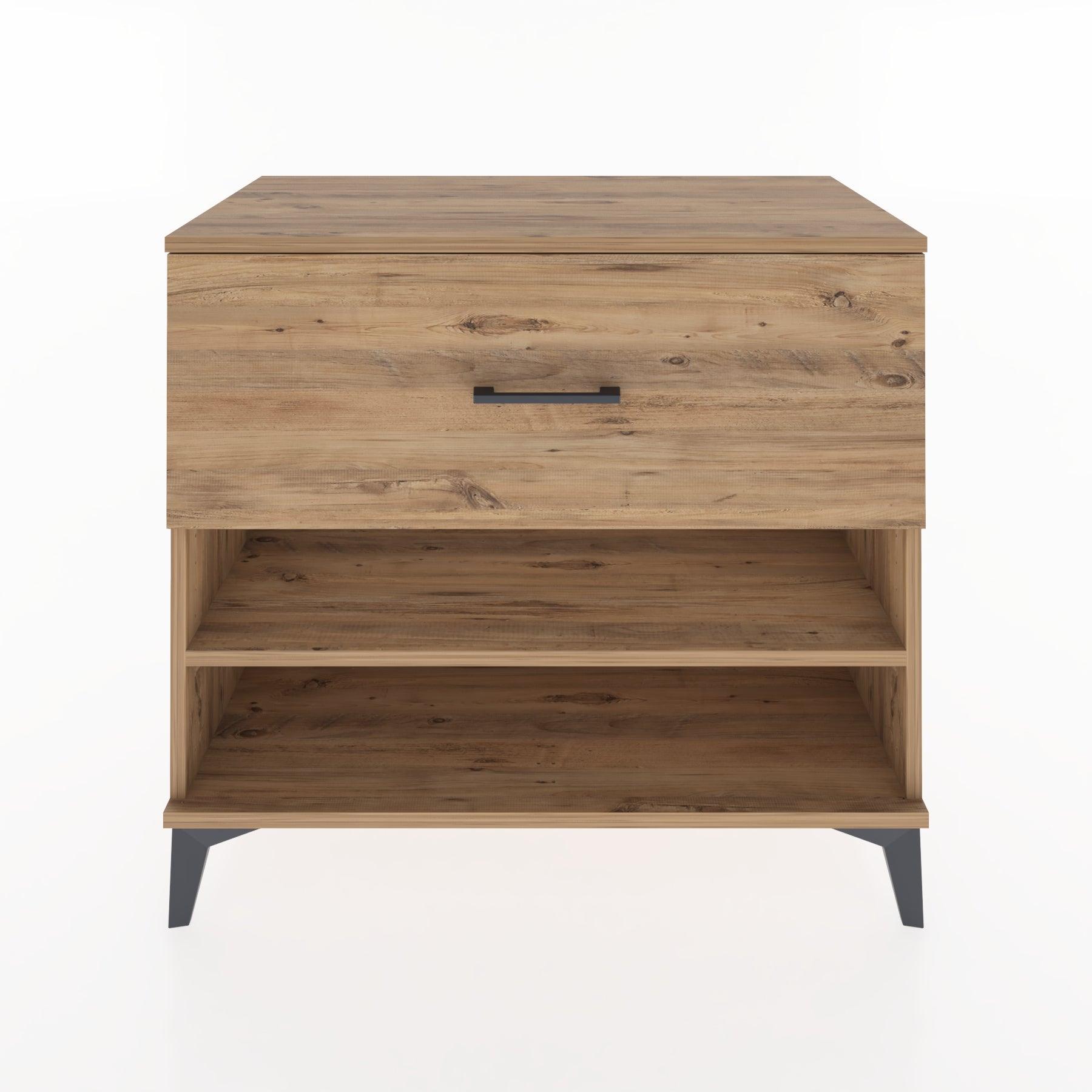 Woodntry Modüler Şifonyer Çam 88x44x68 cm Çekmeceli ve Raflı CR50-3
