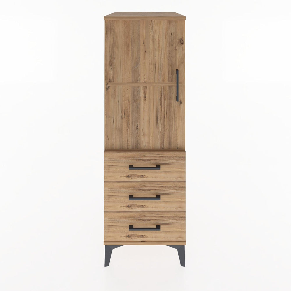 Woodntry Modular Cabinet Pine 44x30x122 cm with Doors and Drawers KC50-3