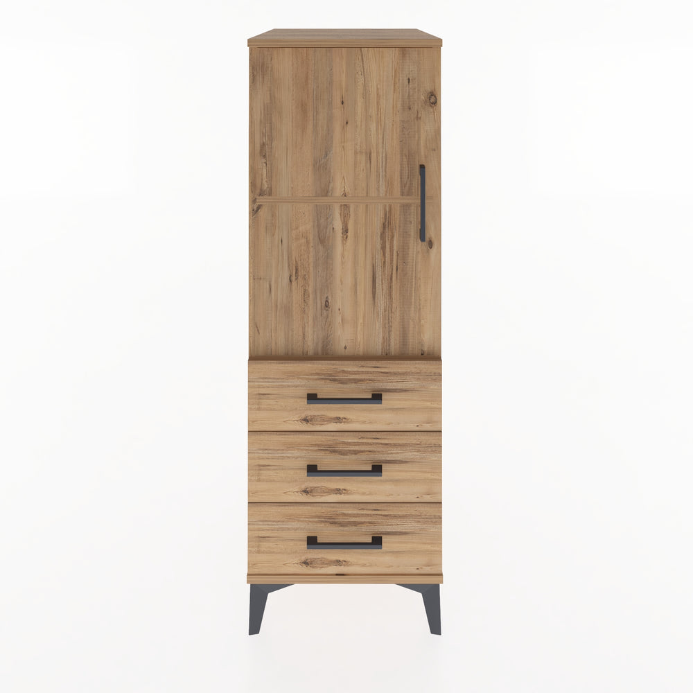 Woodntry Modular Cabinet Pine 44x59x122 cm with Doors and Drawers KC50-3