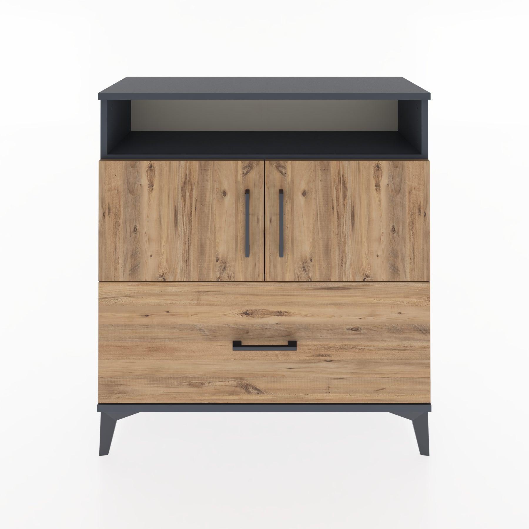 Woodntry Modular Dresser Anthracite 88x30x84 cm Functional F51-2