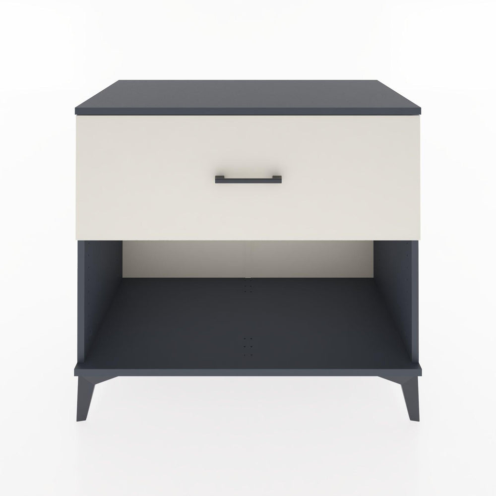 Woodntry Modüler Şifonyer Antrasit 88x44x68 cm Çekmeceli ve Raflı CR51-2