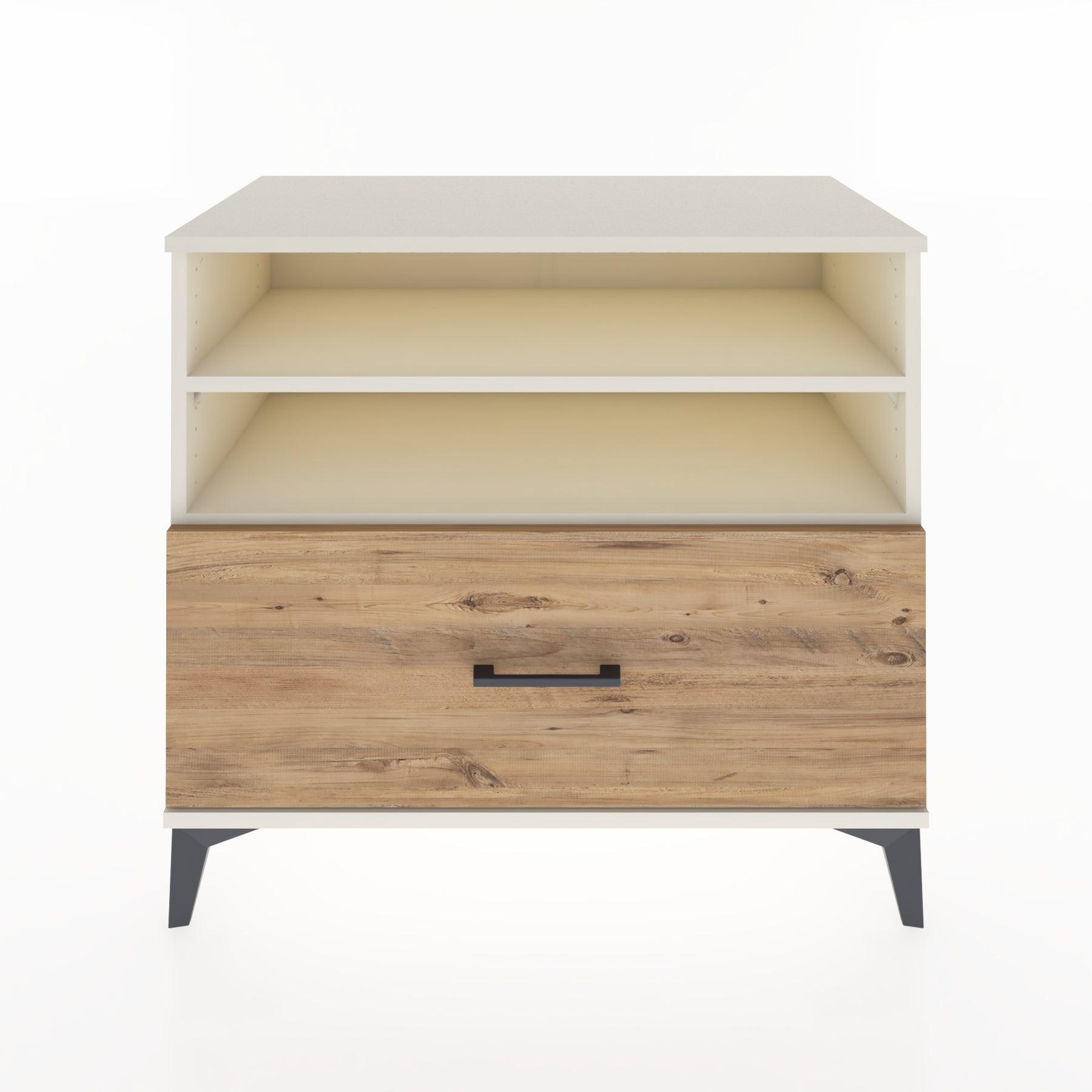Woodntry Modüler Şifonyer Aytaşı 88x44x68 cm Çekmeceli ve Raflı CR52-1