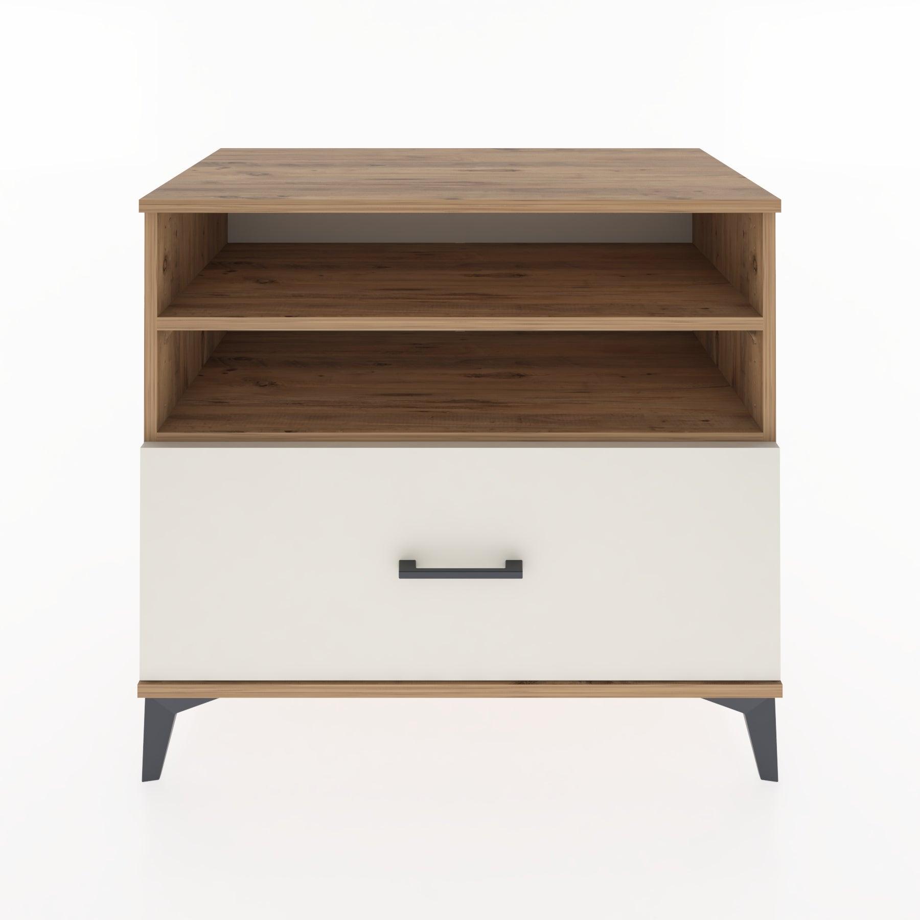 Woodntry Modüler Şifonyer Çam 88x44x68 cm Çekmeceli ve Raflı CR52-3