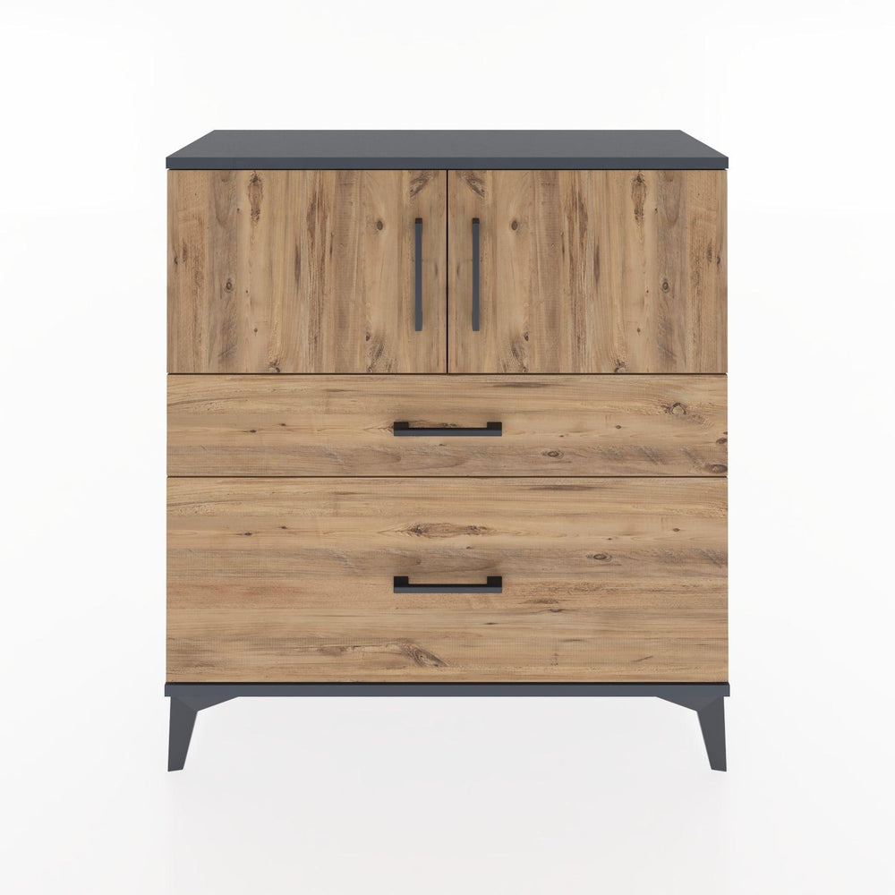 Woodntry Modular Dresser Anthracite 88x30x84 cm with Cover and Drawer KC53-2