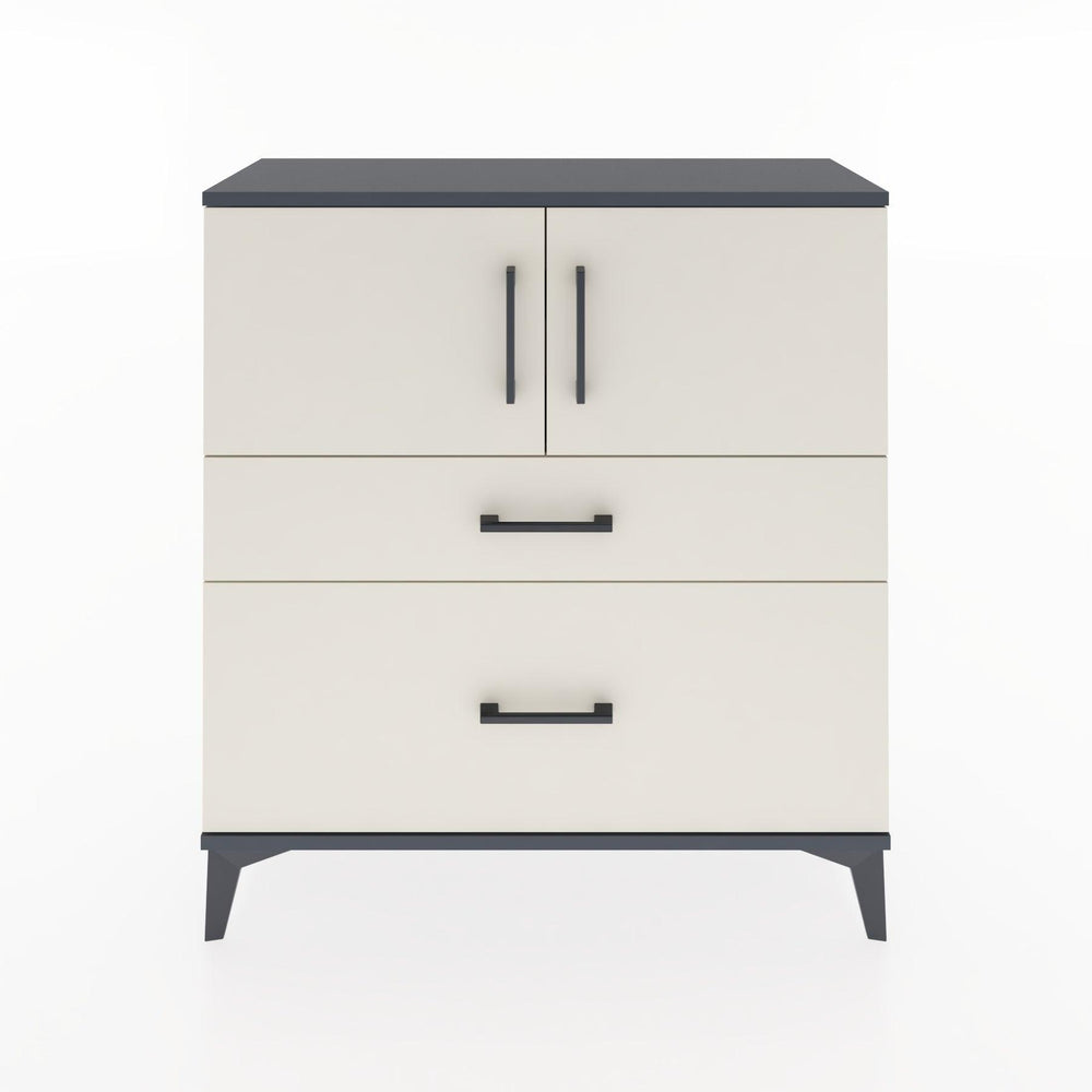 Woodntry Modular Dresser Anthracite 88x30x84 cm with Cover and Drawer KC53-2