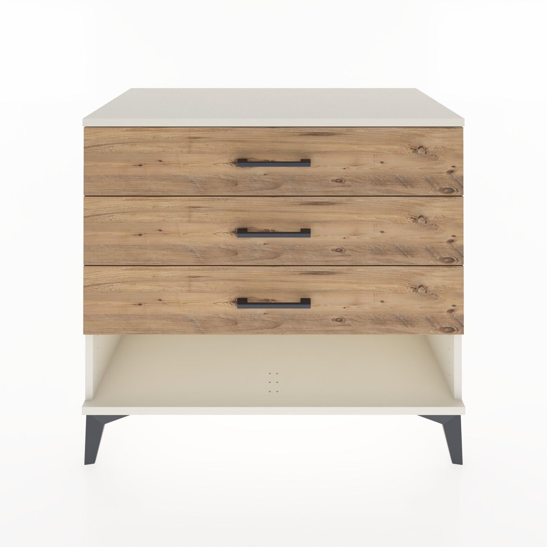 Woodntry Modüler Şifonyer Aytaşı 88x44x68 cm Çekmeceli ve Raflı CR55-1