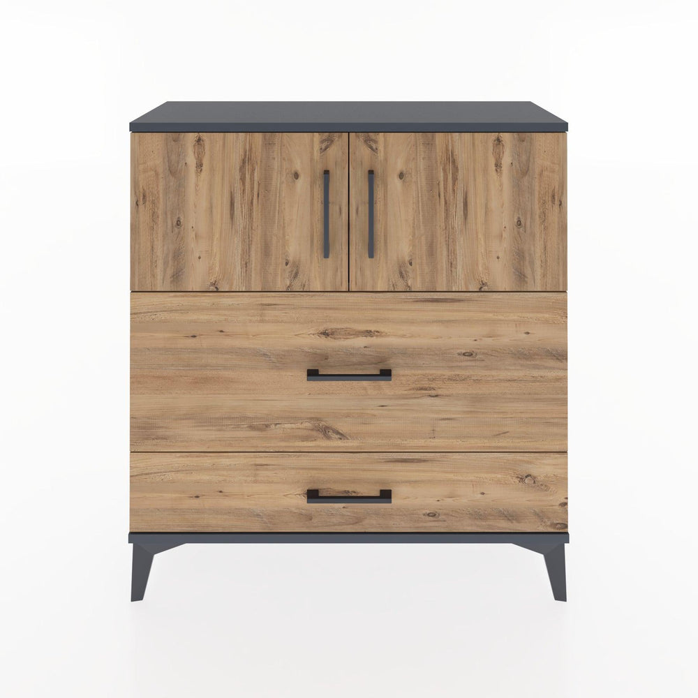 Woodntry Modular Dresser Anthracite 88x30x84 cm with Cover and Drawer KC55-2