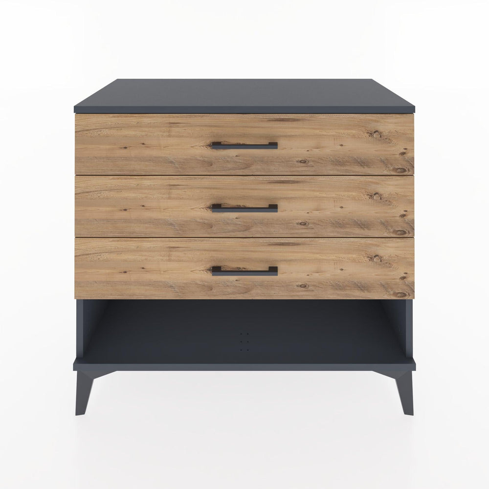 Woodntry Modular Dresser Anthracite 88x44x68 cm with Drawers and Shelves CR55-2