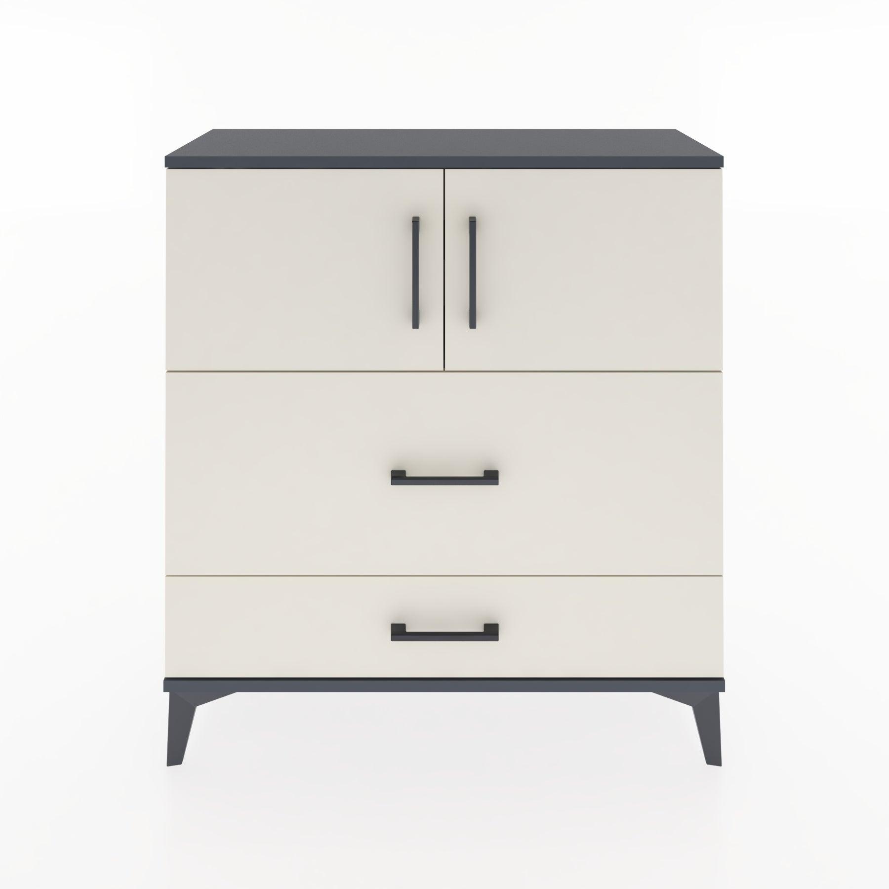 Woodntry Modular Dresser Anthracite 88x30x84 cm with Cover and Drawer KC55-2