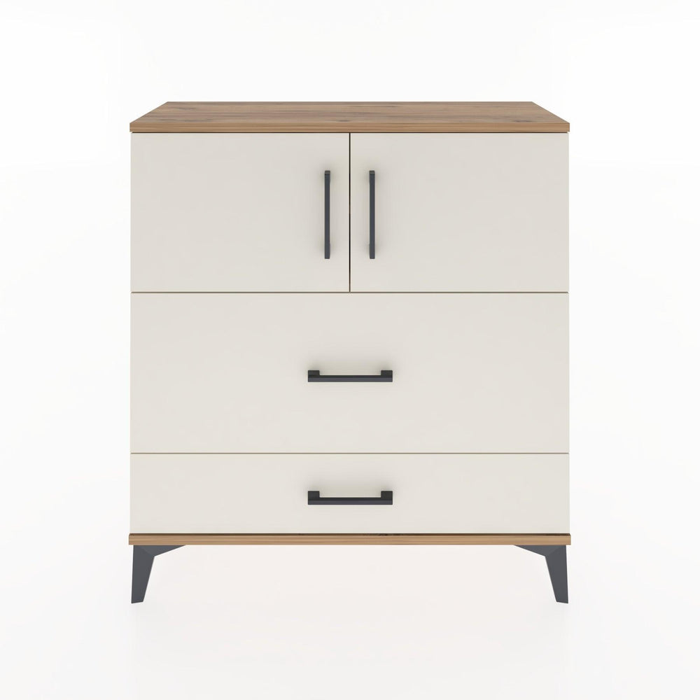 Woodntry Modüler Şifonyer Çam 88x30x84 cm Kapaklı ve Çekmeceli KC55-3