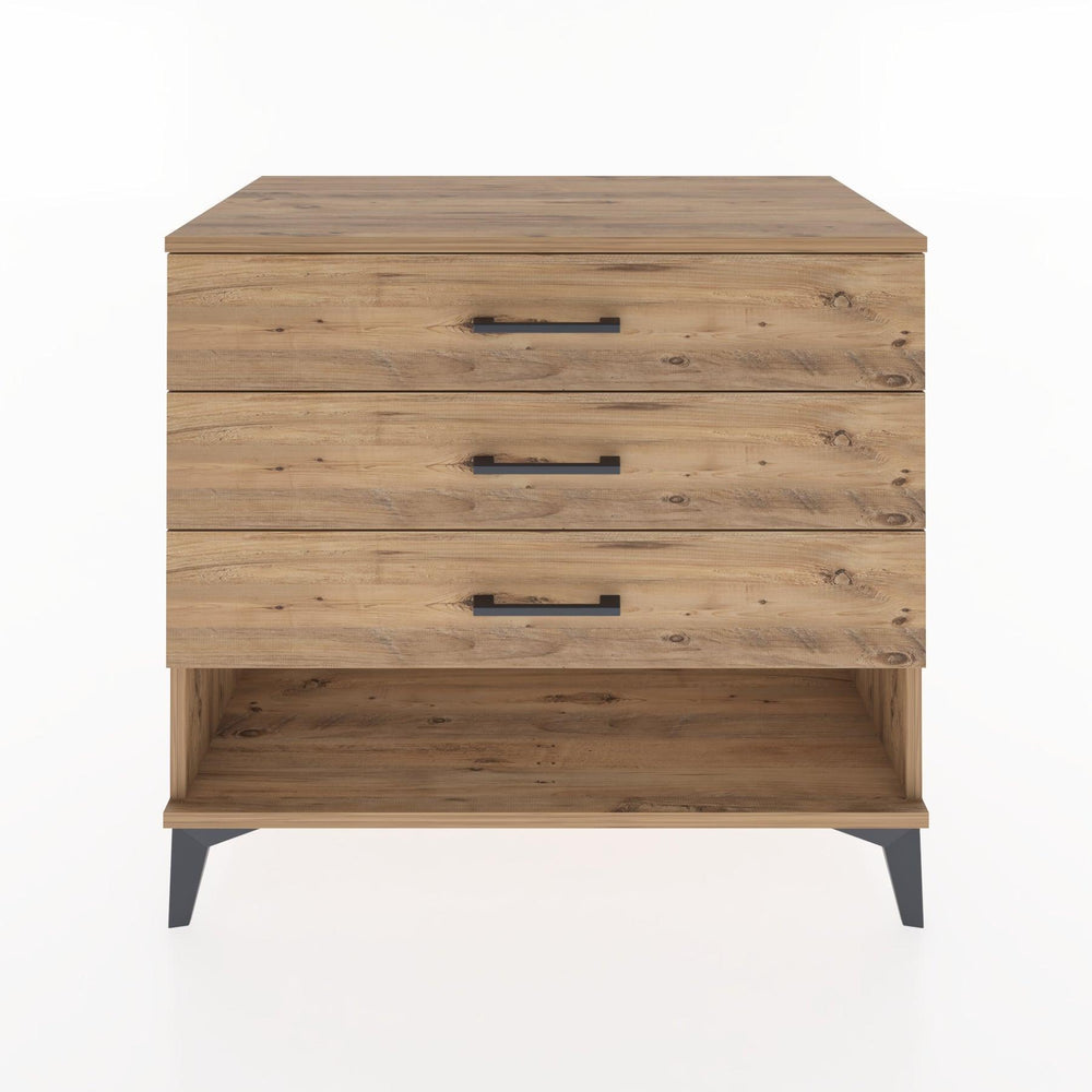 Woodntry Modüler Şifonyer Çam 88x44x68 cm Çekmeceli ve Raflı CR55-3