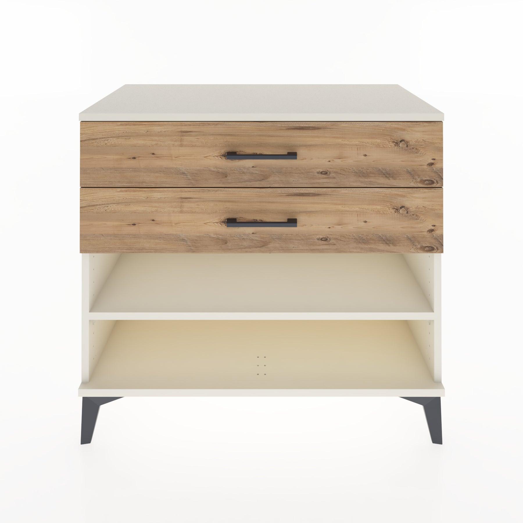 Woodntry Modüler Şifonyer Aytaşı 88x44x68 cm Çekmeceli ve Raflı CR56-1
