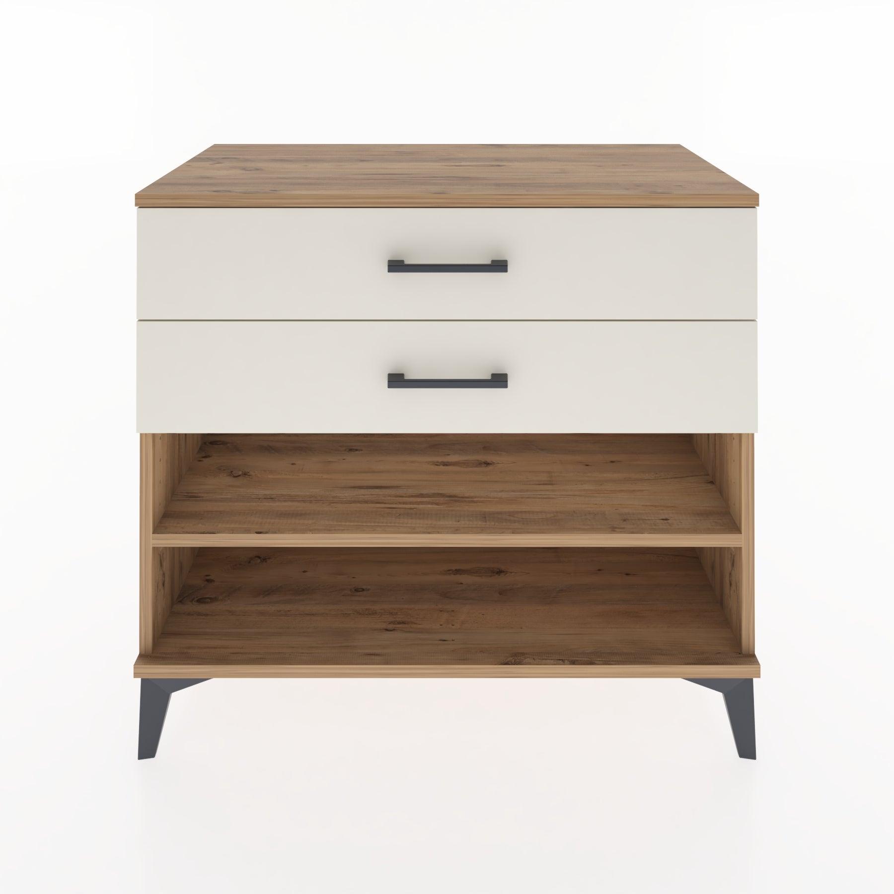 Woodntry Modüler Şifonyer Çam 88x44x68 cm Çekmeceli ve Raflı CR56-3
