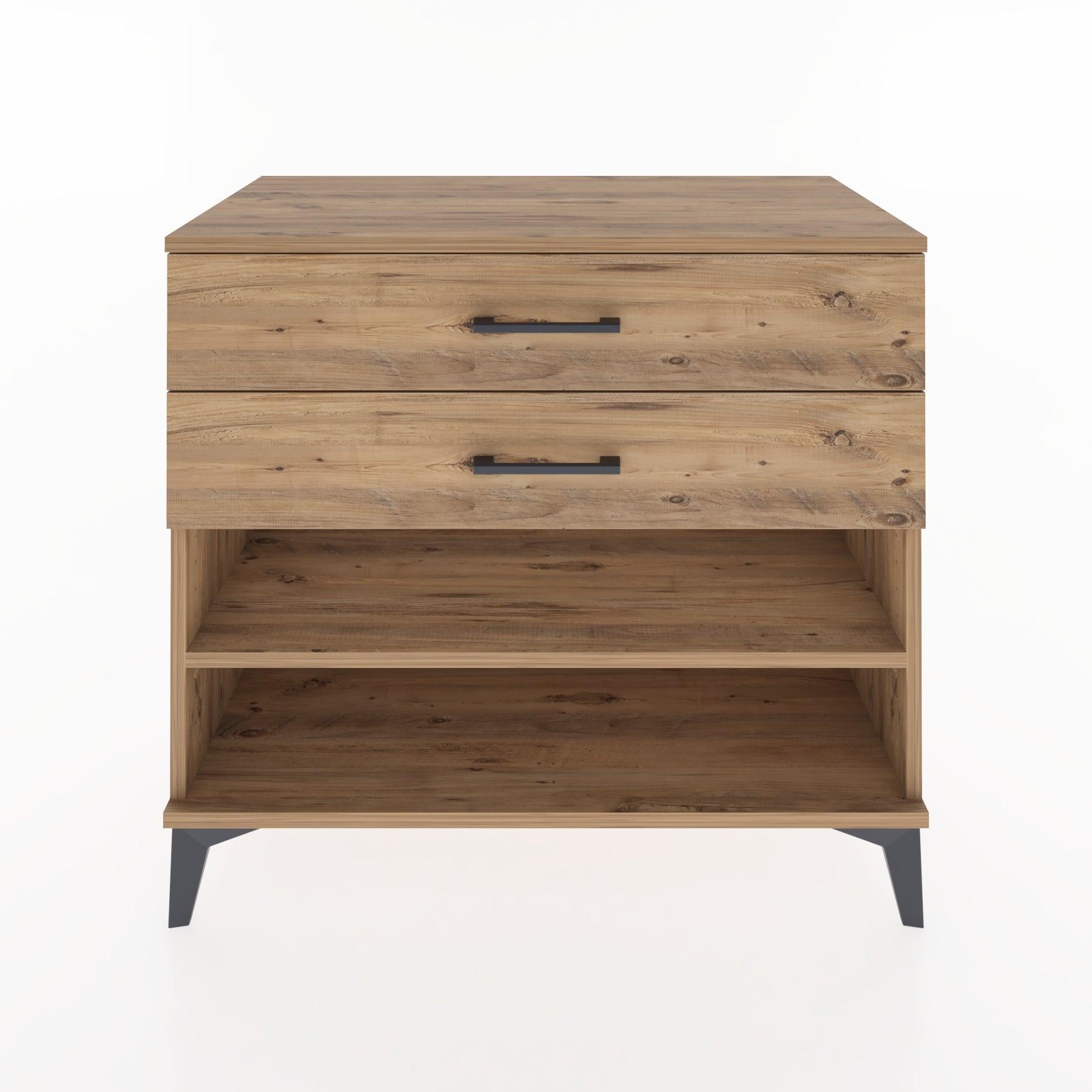 Woodntry Modüler Şifonyer Çam 88x44x68 cm Çekmeceli ve Raflı CR56-3