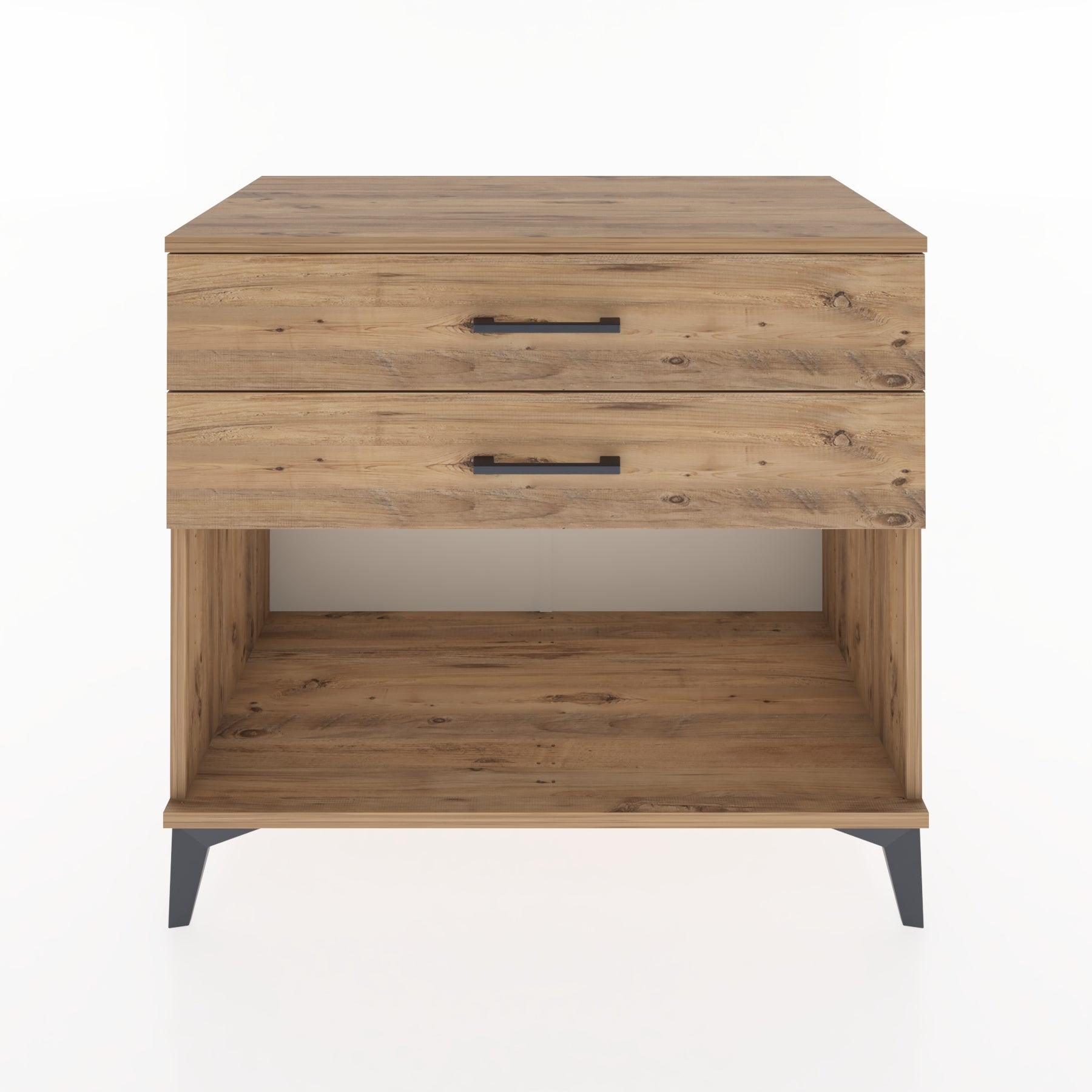 Woodntry Modüler Şifonyer Çam 88x44x68 cm Çekmeceli ve Raflı CR57-3
