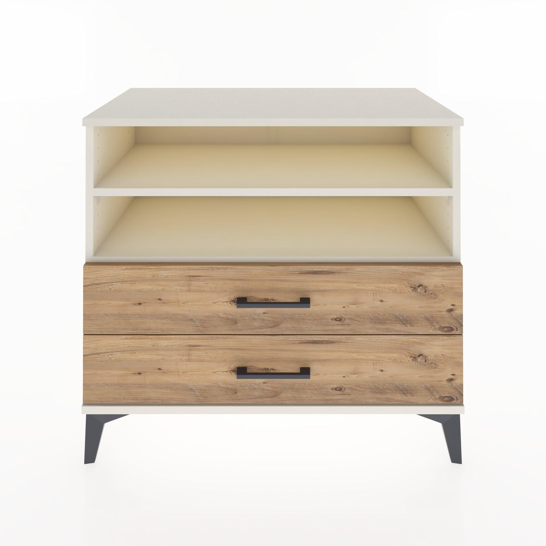 Woodntry Modüler Şifonyer Aytaşı 88x44x68 cm Çekmeceli ve Raflı CR58-1