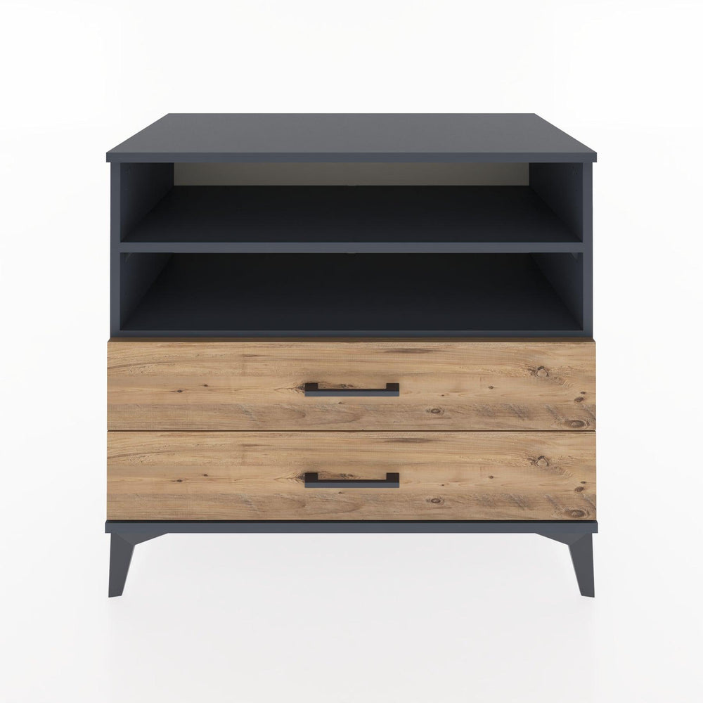 Woodntry Modular Dresser Anthracite 88x44x68 cm with Drawers and Shelves CR58-2