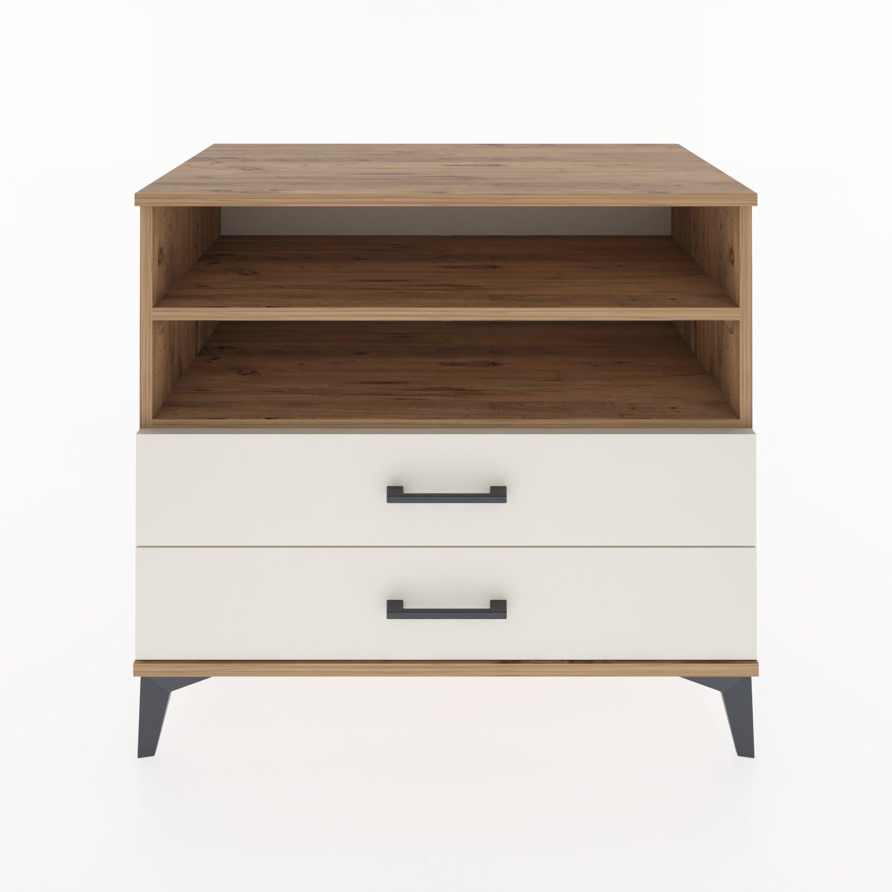Woodntry Modüler Şifonyer Çam 88x44x68 cm Çekmeceli ve Raflı CR58-3