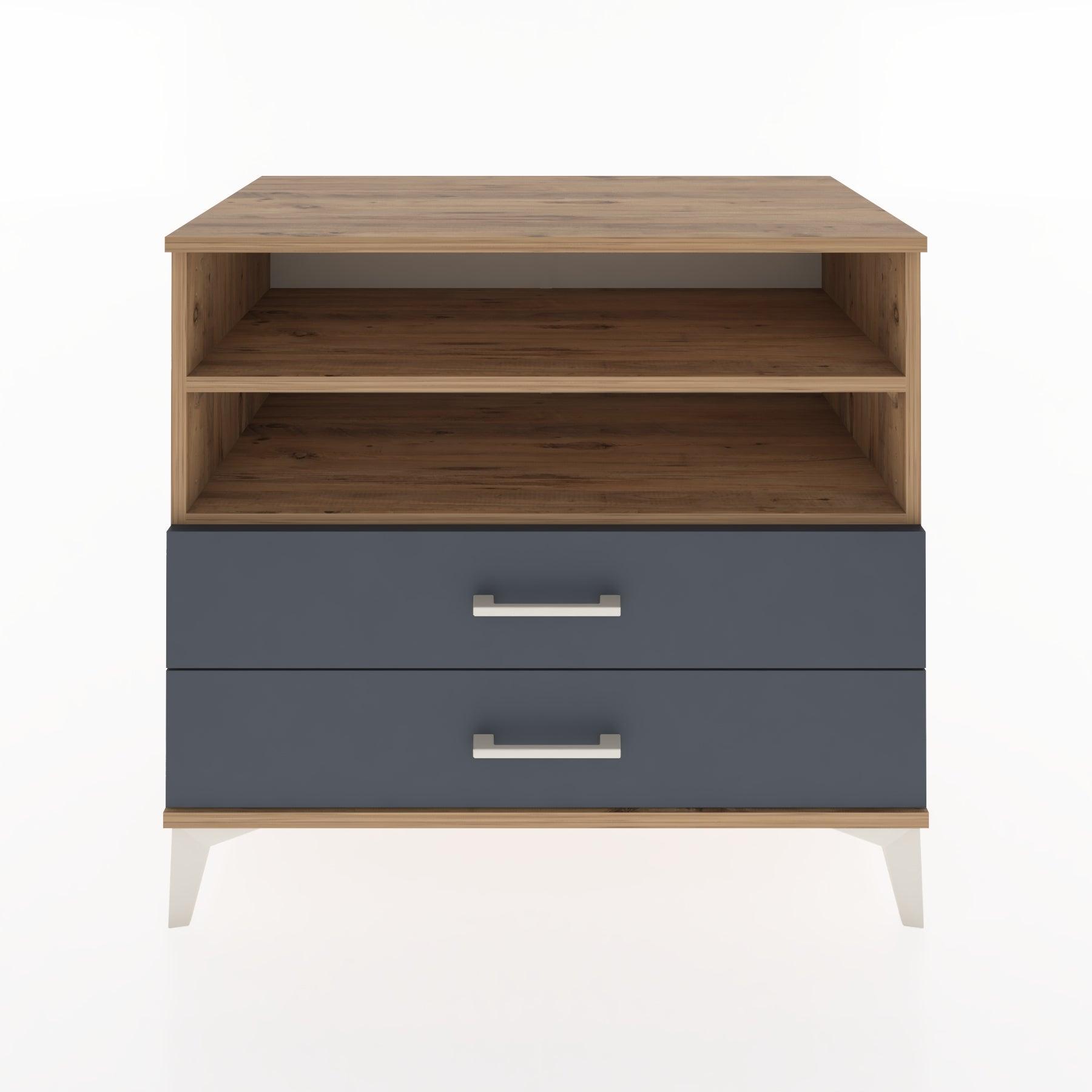 Woodntry Modüler Şifonyer Çam 88x44x68 cm Çekmeceli ve Raflı CR58-3