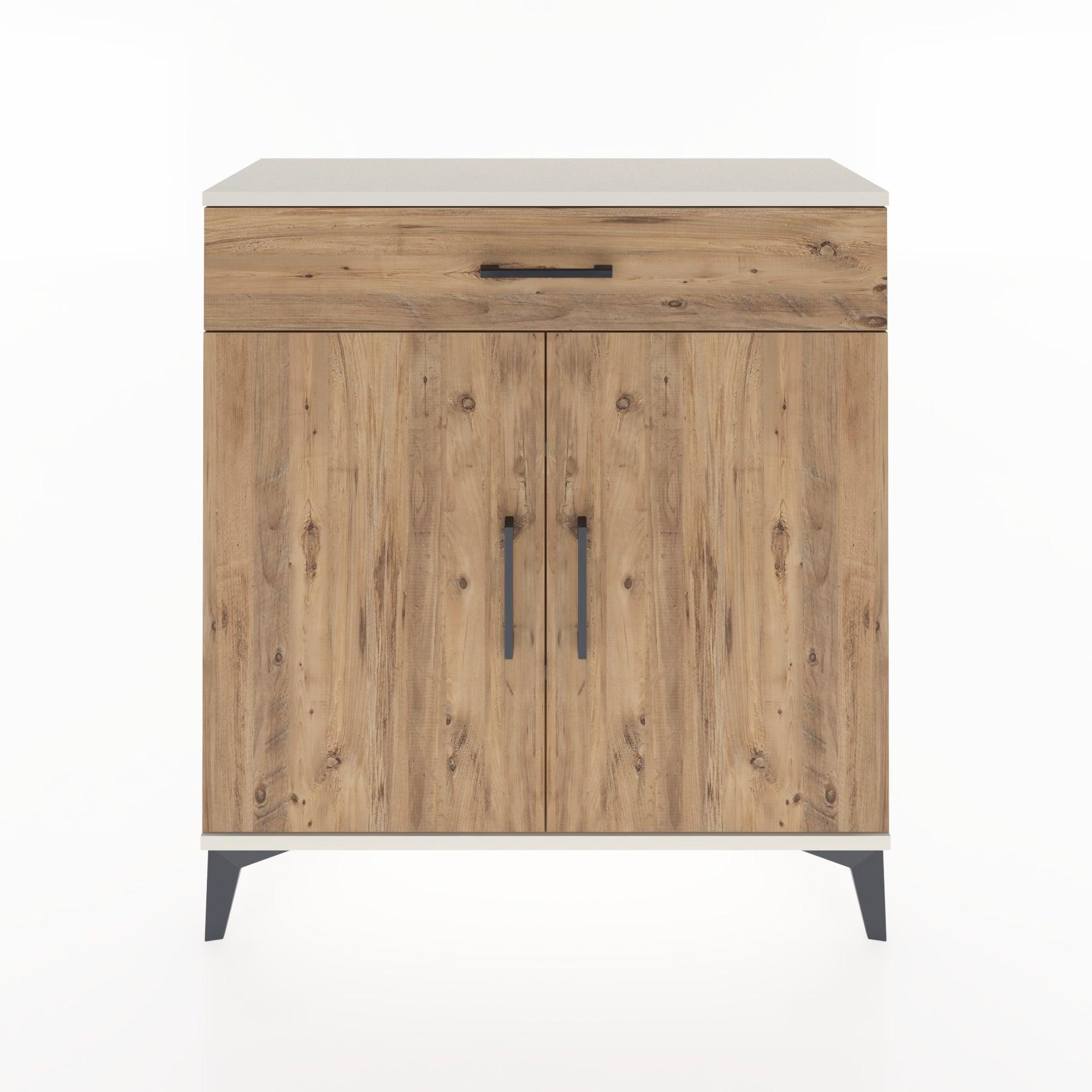 Woodntry Modüler Şifonyer Aytaşı 88x30x84 cm Kapaklı ve Çekmeceli KC59-1