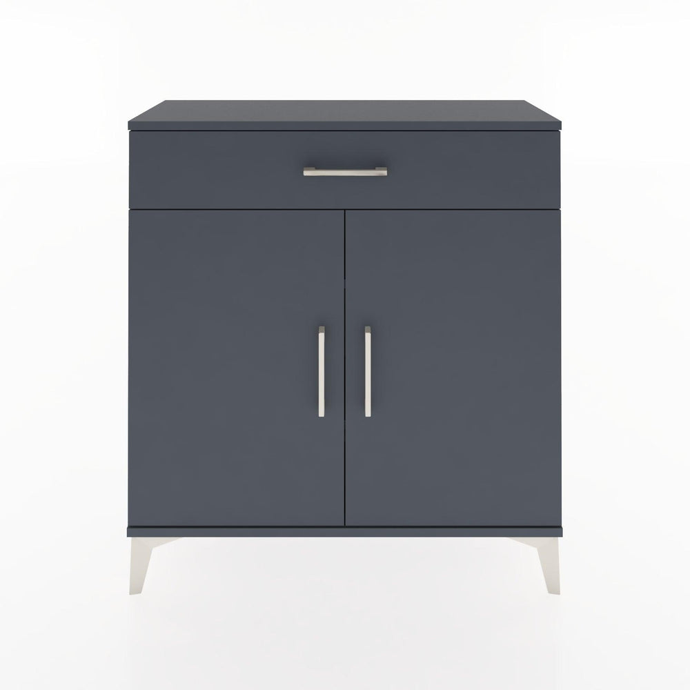 Woodntry Modüler Şifonyer Antrasit 88x30x84 cm Kapaklı ve Çekmeceli KC59-2