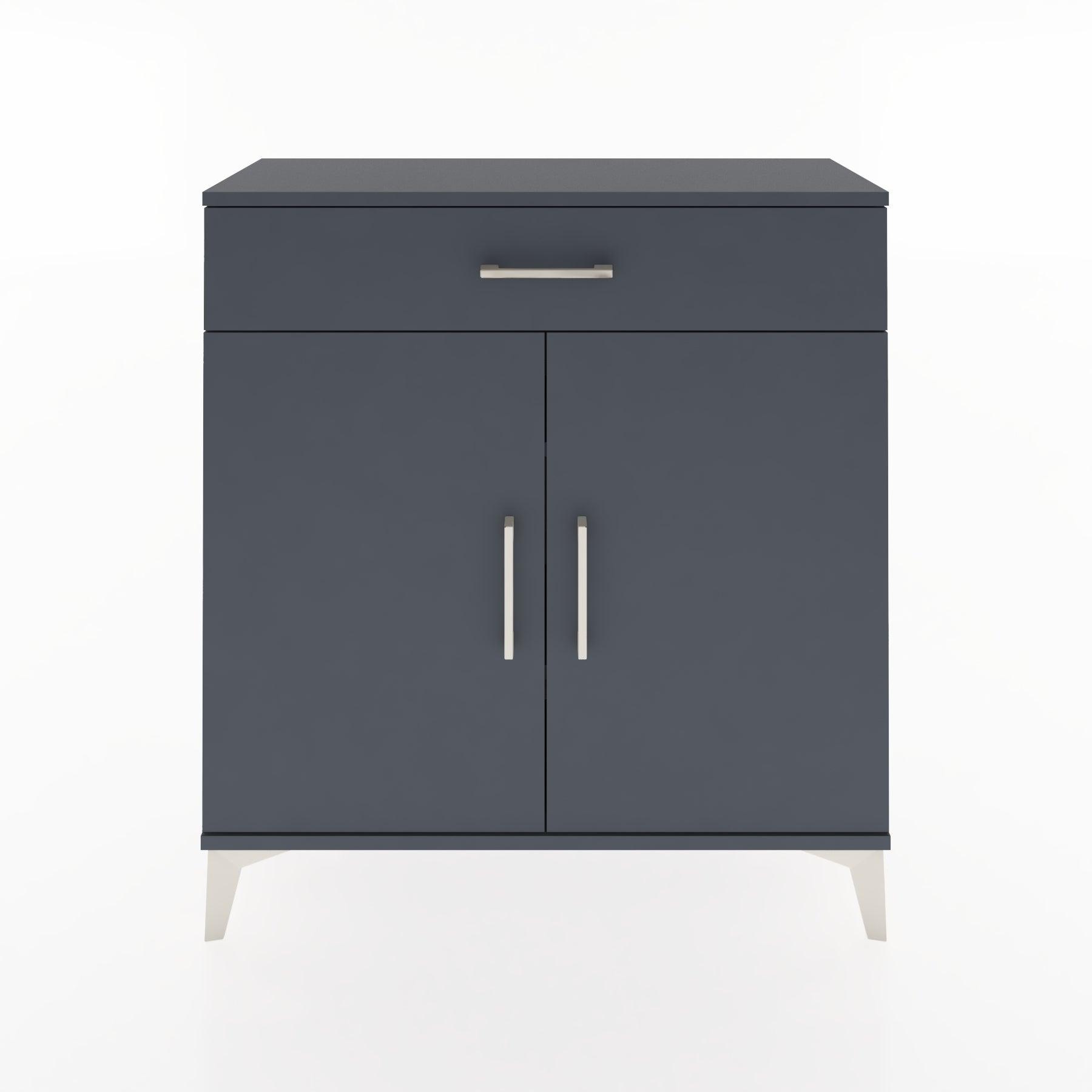 Woodntry Modüler Şifonyer Antrasit 88x30x84 cm Kapaklı ve Çekmeceli KC59-2