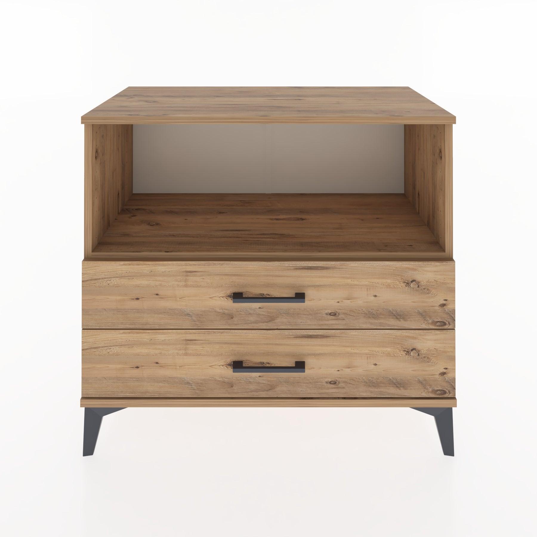 Woodntry Modüler Şifonyer Çam 88x44x68 cm Çekmeceli ve Raflı CR59-3