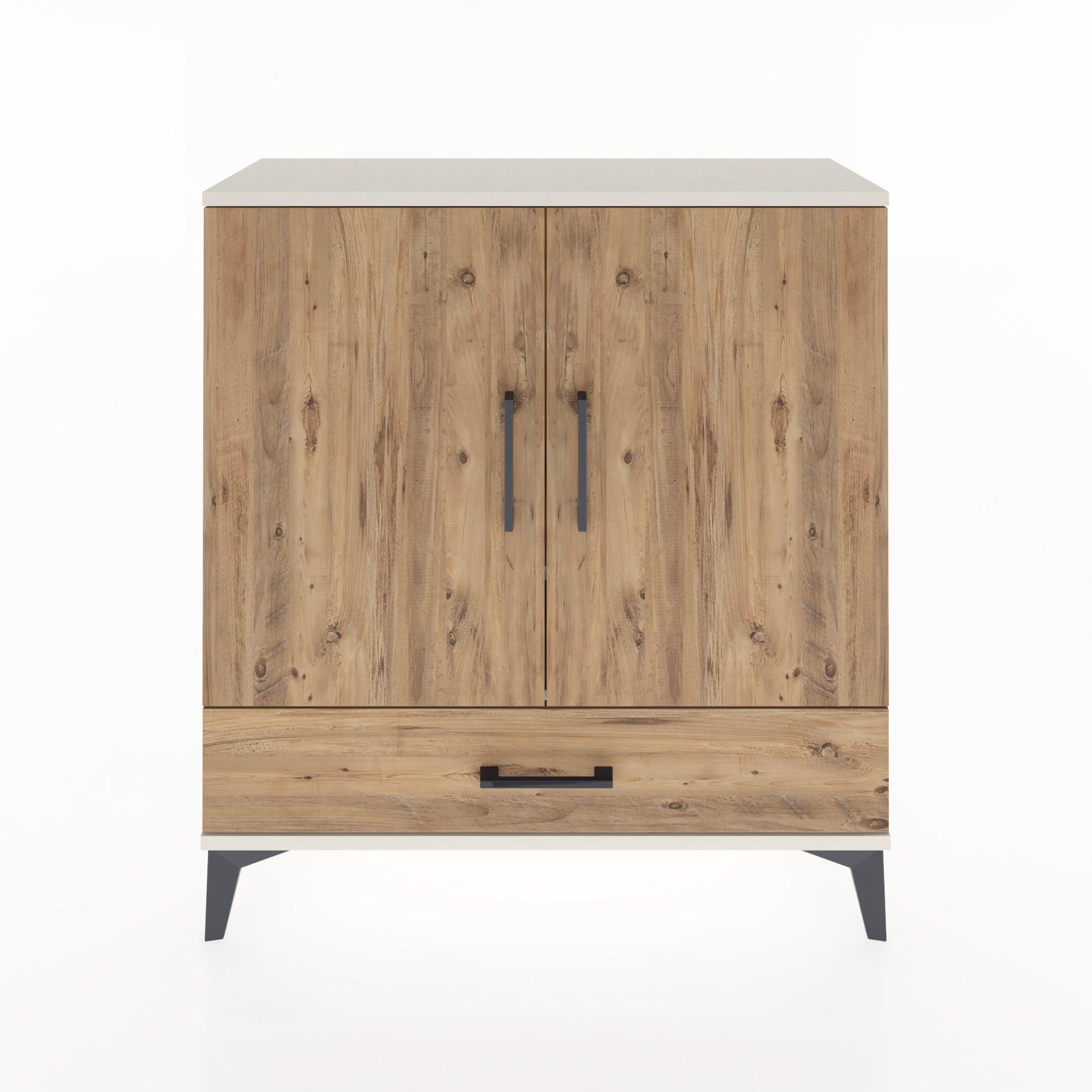 Woodntry Modüler Şifonyer Aytaşı 88x30x84 cm Kapaklı ve Çekmeceli KC60-1