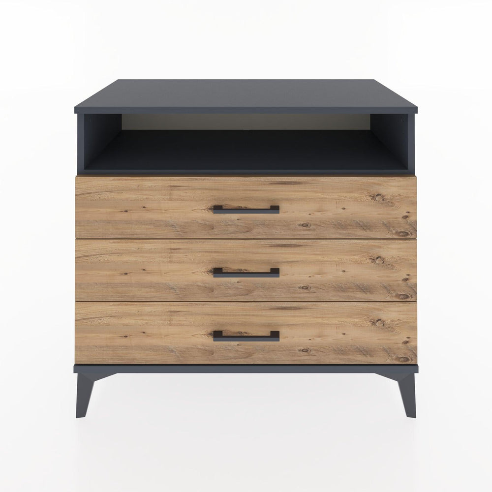 Woodntry Modular Dresser Anthracite 88x44x68 cm with Drawers and Shelves CR60-2