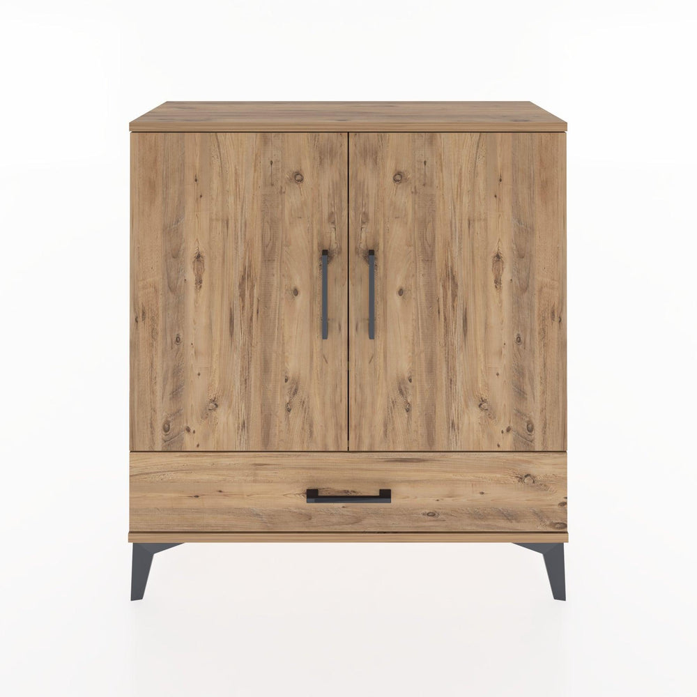 Woodntry Modüler Şifonyer Çam 88x30x84 cm Kapaklı ve Çekmeceli KC60-3