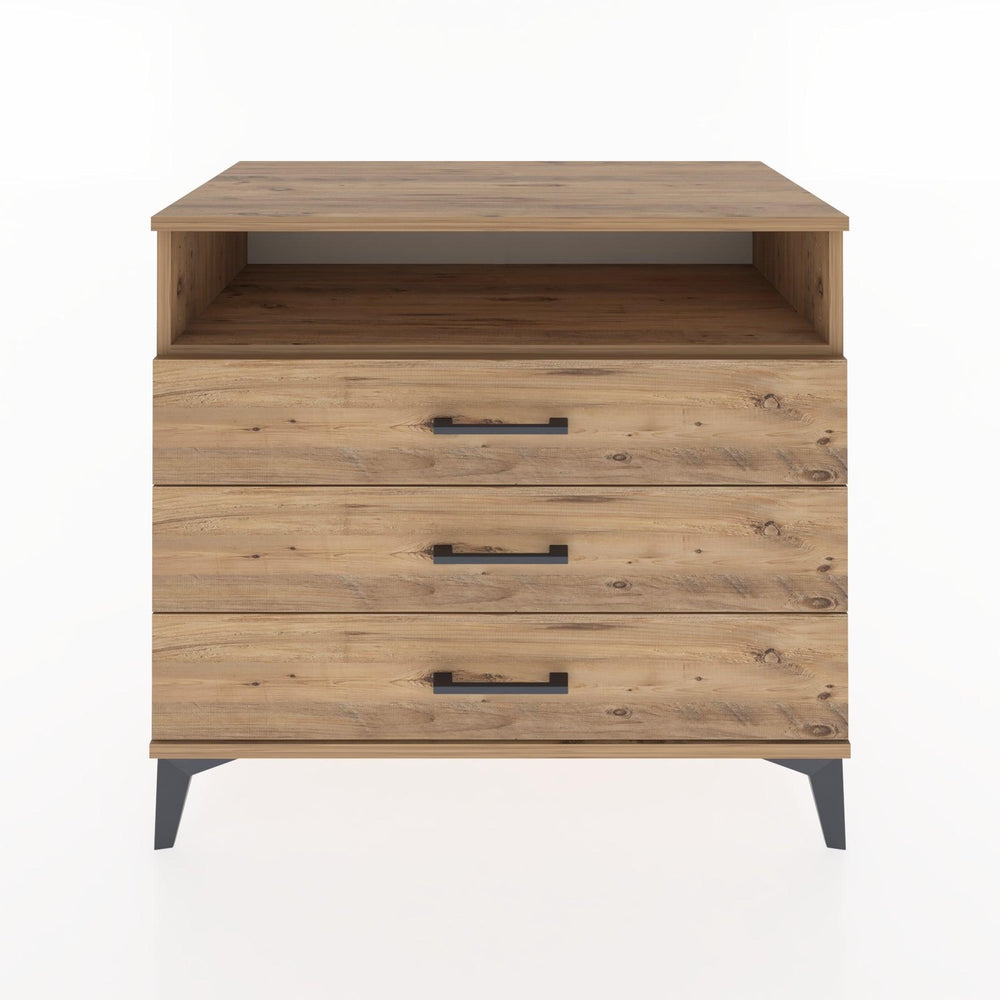 Woodntry Modüler Şifonyer Çam 88x44x68 cm Çekmeceli ve Raflı CR60-3