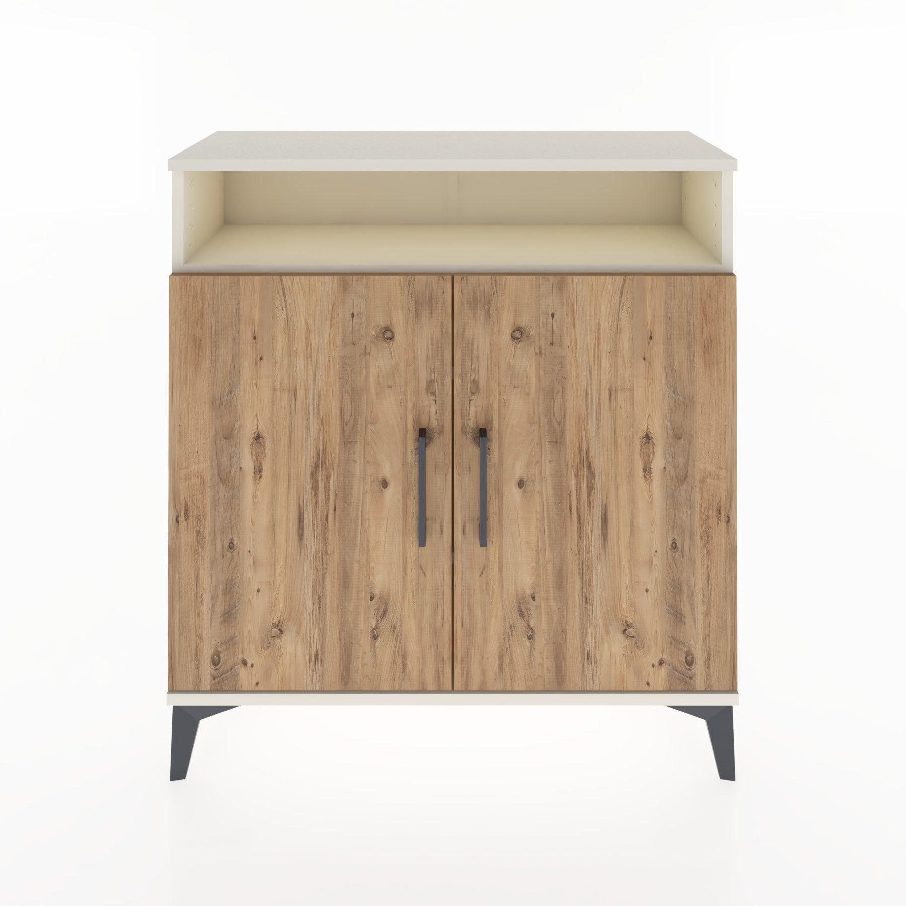 Woodntry Modüler Şifonyer Aytaşı 88x30x84 cm Kapaklı ve Raflı KR61-1