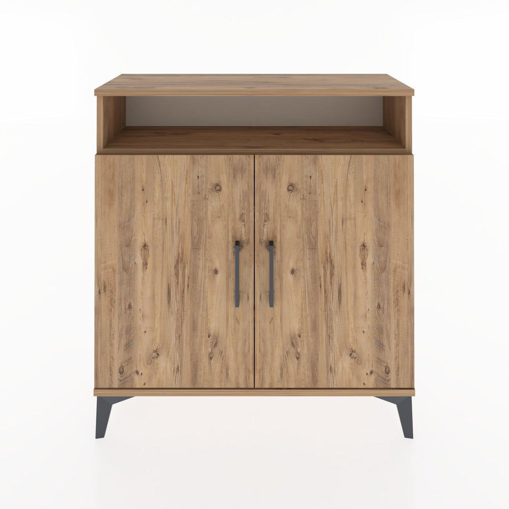 Woodntry Modüler Şifonyer Çam 88x30x84 cm Kapaklı ve Raflı KR61-3