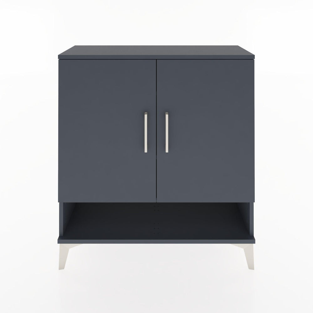 Woodntry Modüler Şifonyer Antrasit 88x30x84 cm Kapaklı ve Raflı KR62-2