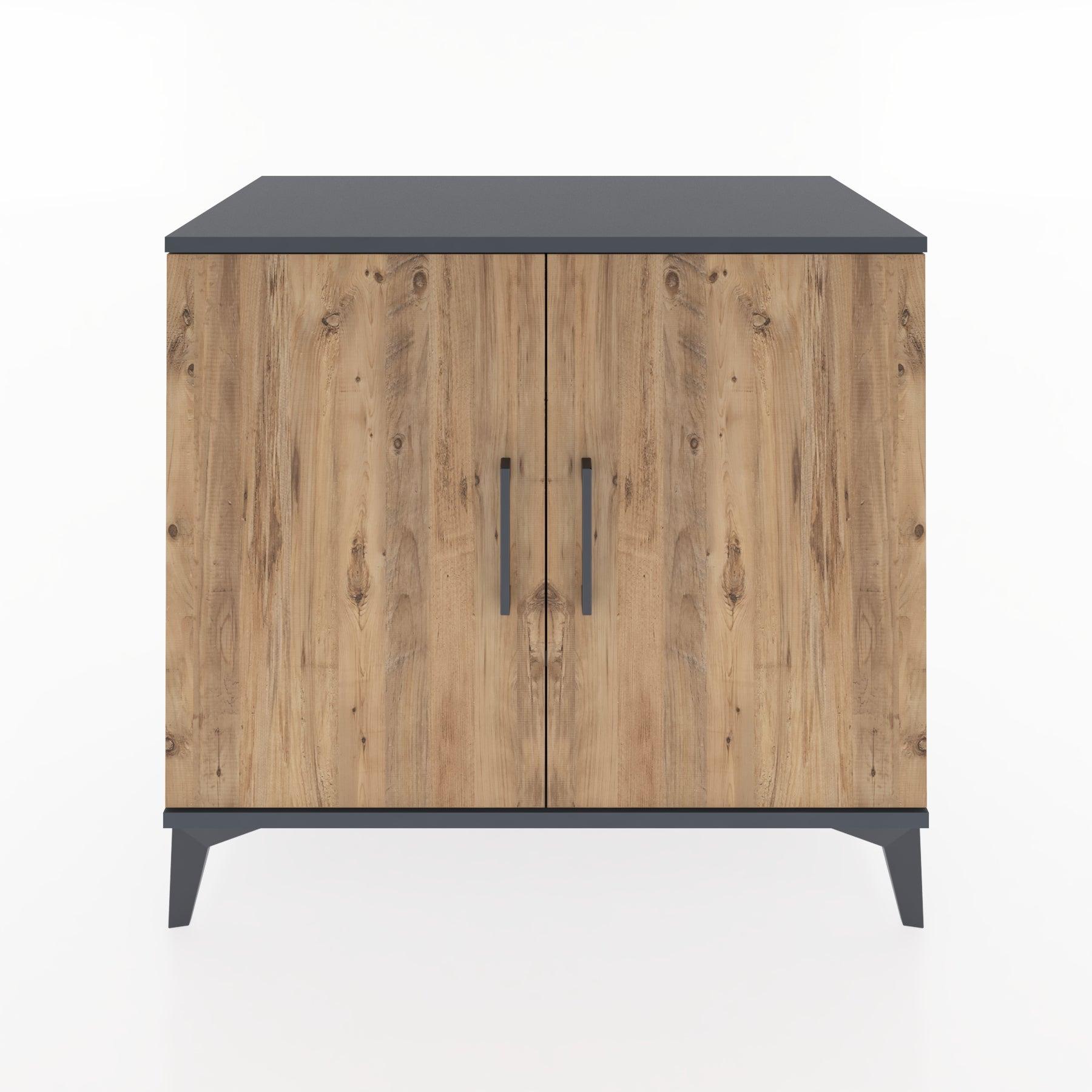 Woodntry Modüler Şifonyer Antrasit 88x44x68 cm Kapaklı K63-2