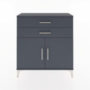 Woodntry Modüler Şifonyer Antrasit 88x30x84 cm Kapaklı ve Çekmeceli KC63-2