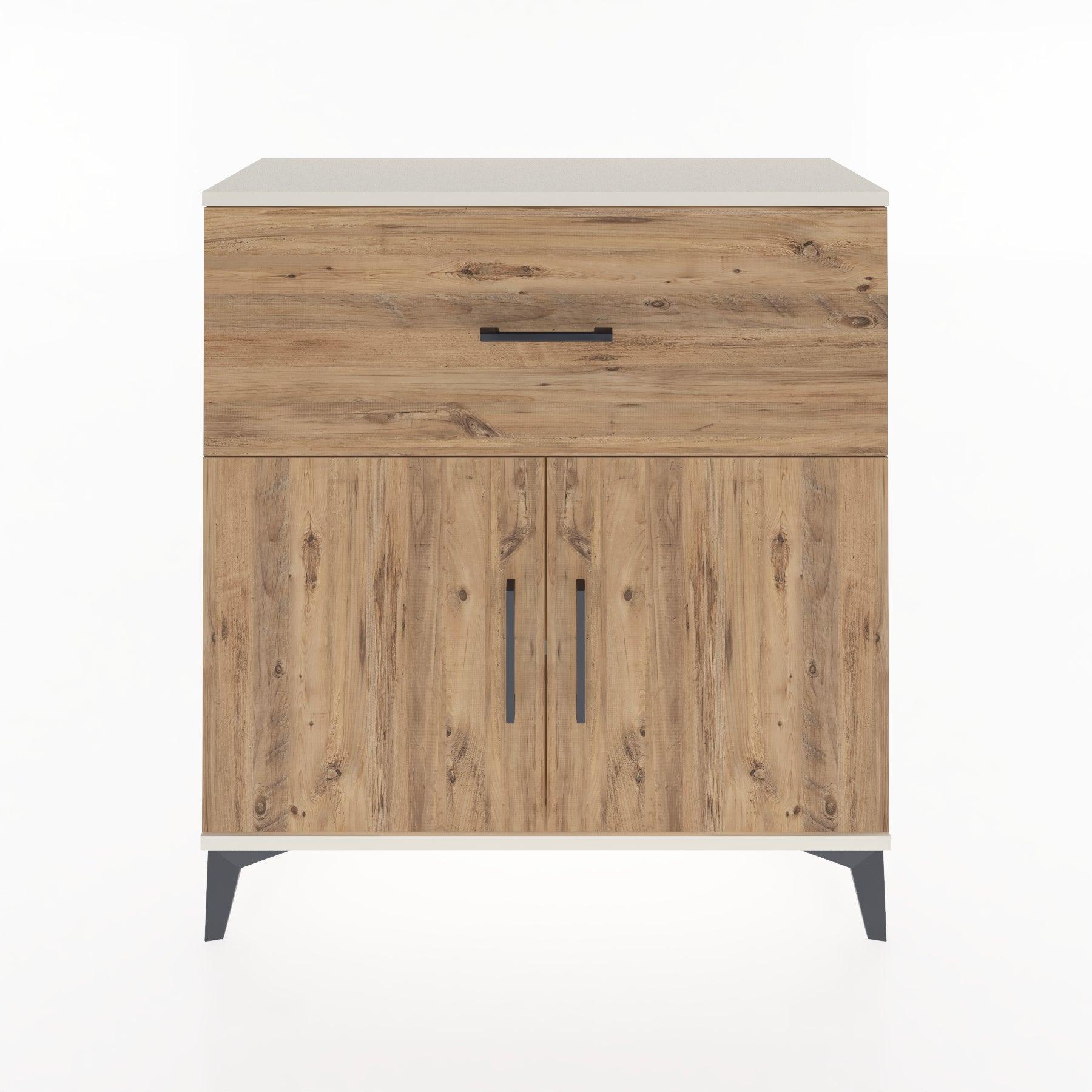 Woodntry Modüler Şifonyer Aytaşı 88x30x84 cm Kapaklı ve Çekmeceli KC68-1