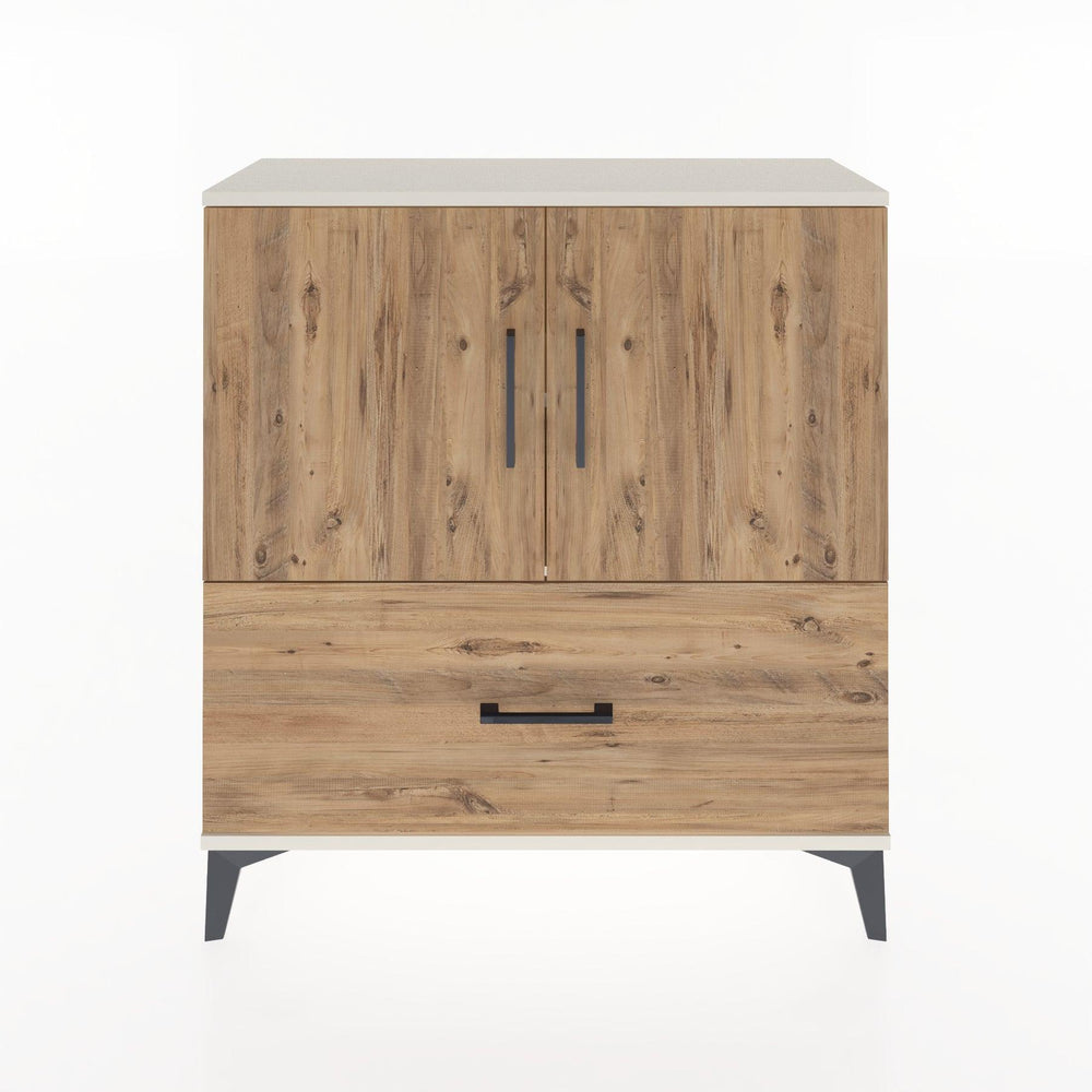 Woodntry Modüler Şifonyer Aytaşı 88x30x84 cm Kapaklı ve Çekmeceli KC69-1