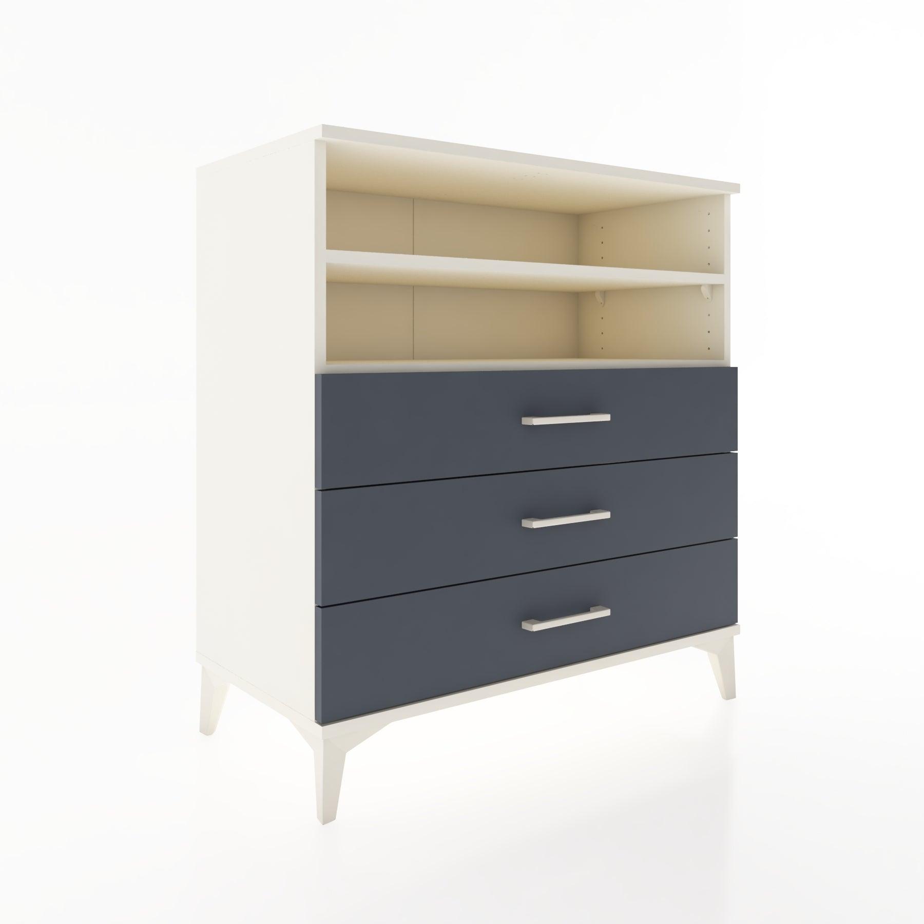 Woodntry Modüler Şifonyer Aytaşı 88x44x84 cm Çekmeceli ve Raflı CR17-1