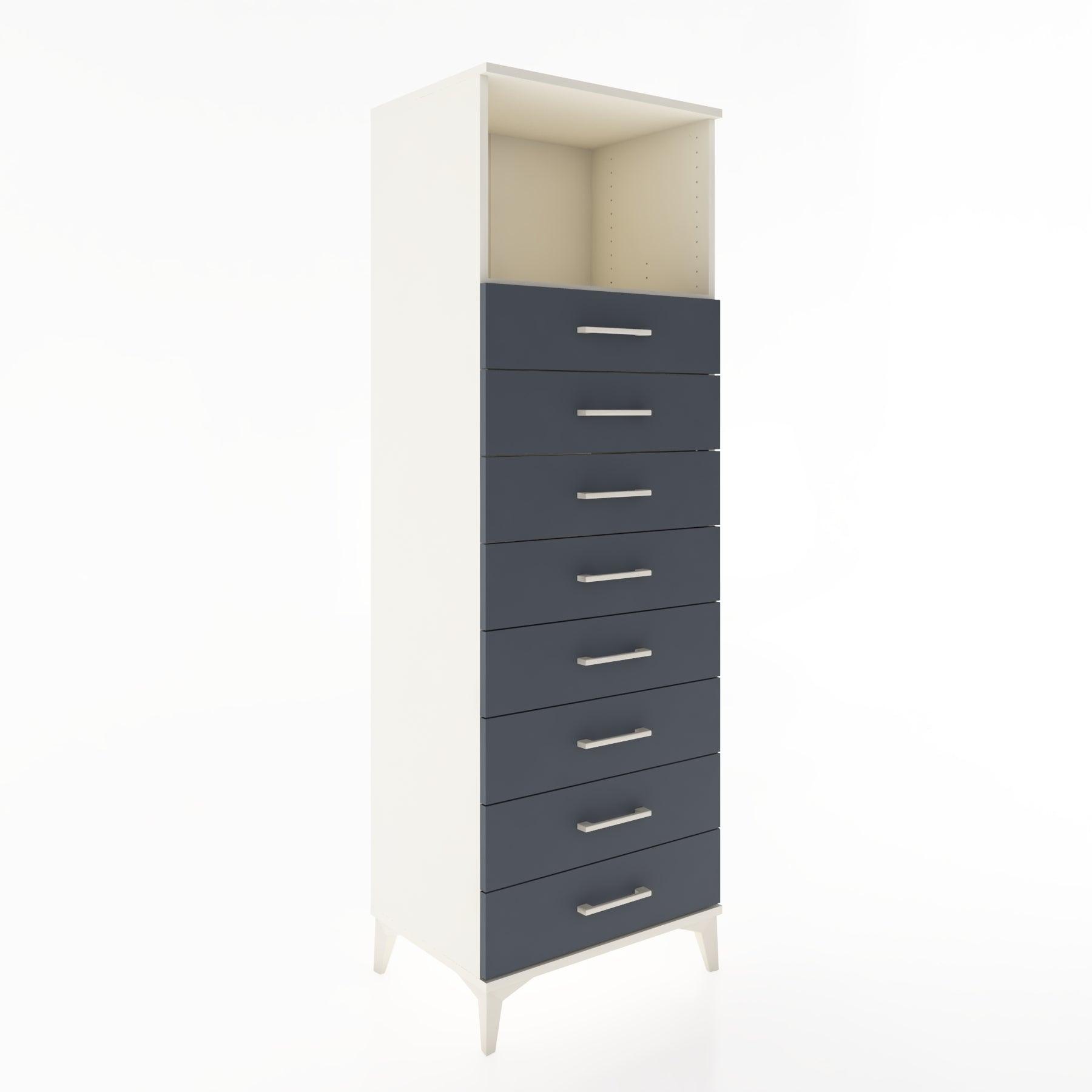 Woodntry Modular Cabinet Moonstone 60x44x170 cm with Drawers and Shelves CR32-1