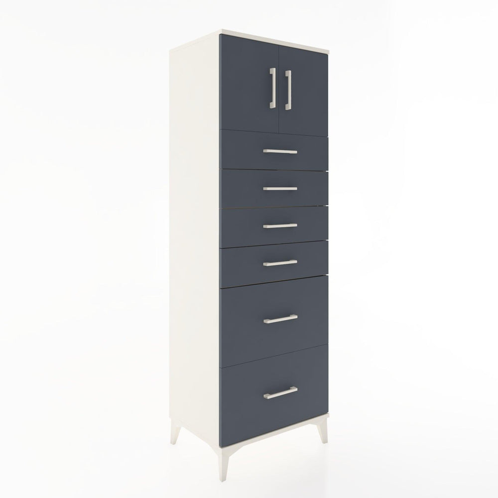 Woodntry Modular Cabinet Moonstone 60x44x170 cm with Doors and Drawers KC17-1