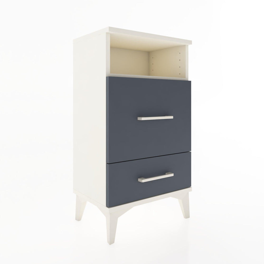 Woodntry Modüler Komodin 2 Çekmece ve Raflı V4 44x30x68 cm Aytaşı - Woodntry