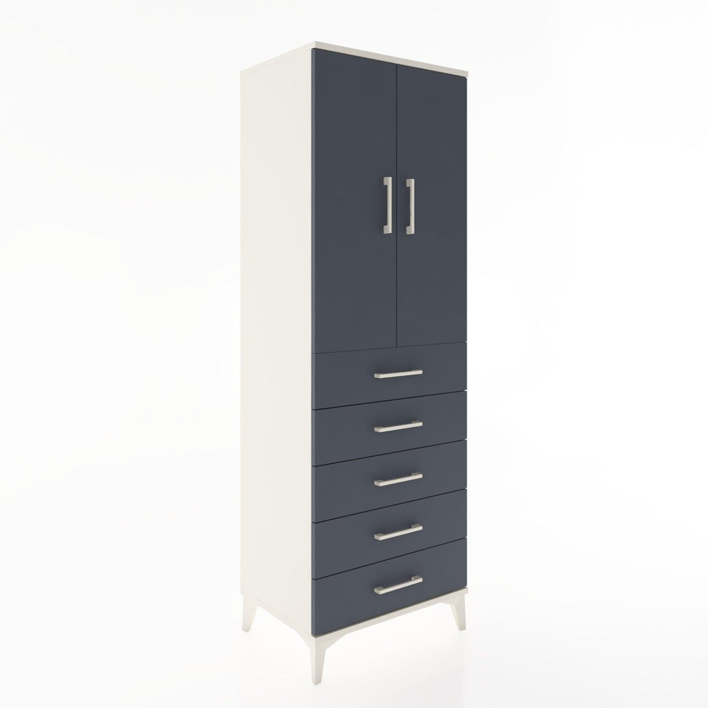 Woodntry Modular Cabinet Moonstone 60x44x170 cm with Doors and Drawers KC26-1