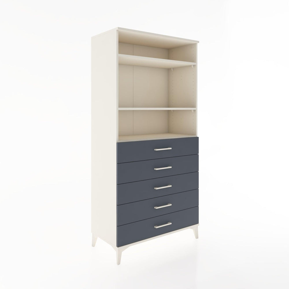 Woodntry Modular Cabinet Moonstone 88x44x170 cm with Drawers and Shelves CR35-1