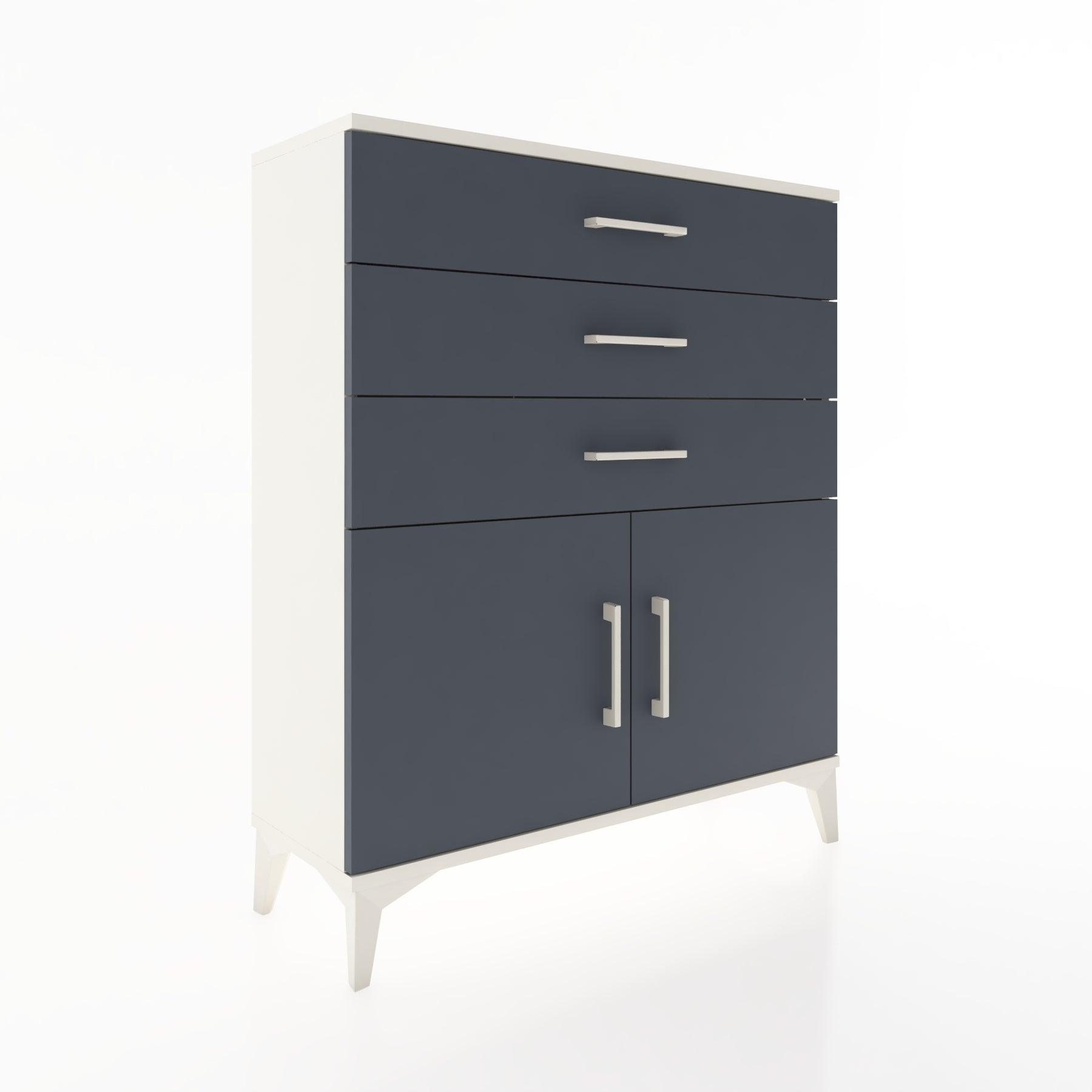 Woodntry Modüler Şifonyer Aytaşı 88x30x94 cm Kapaklı ve Çekmeceli KC8-1