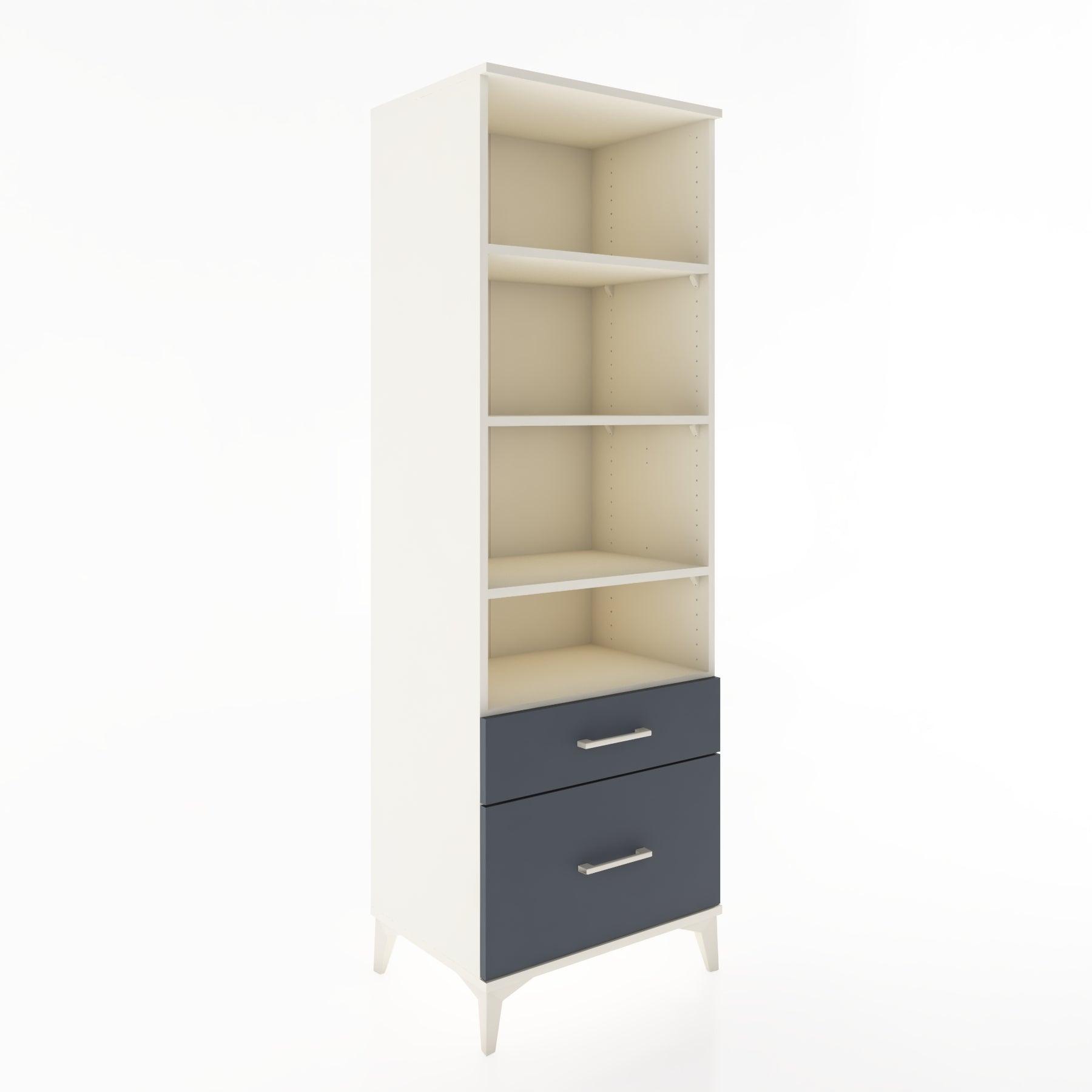 Woodntry Modular Cabinet Moonstone 60x44x170 cm with Drawers and Shelves CR43-1