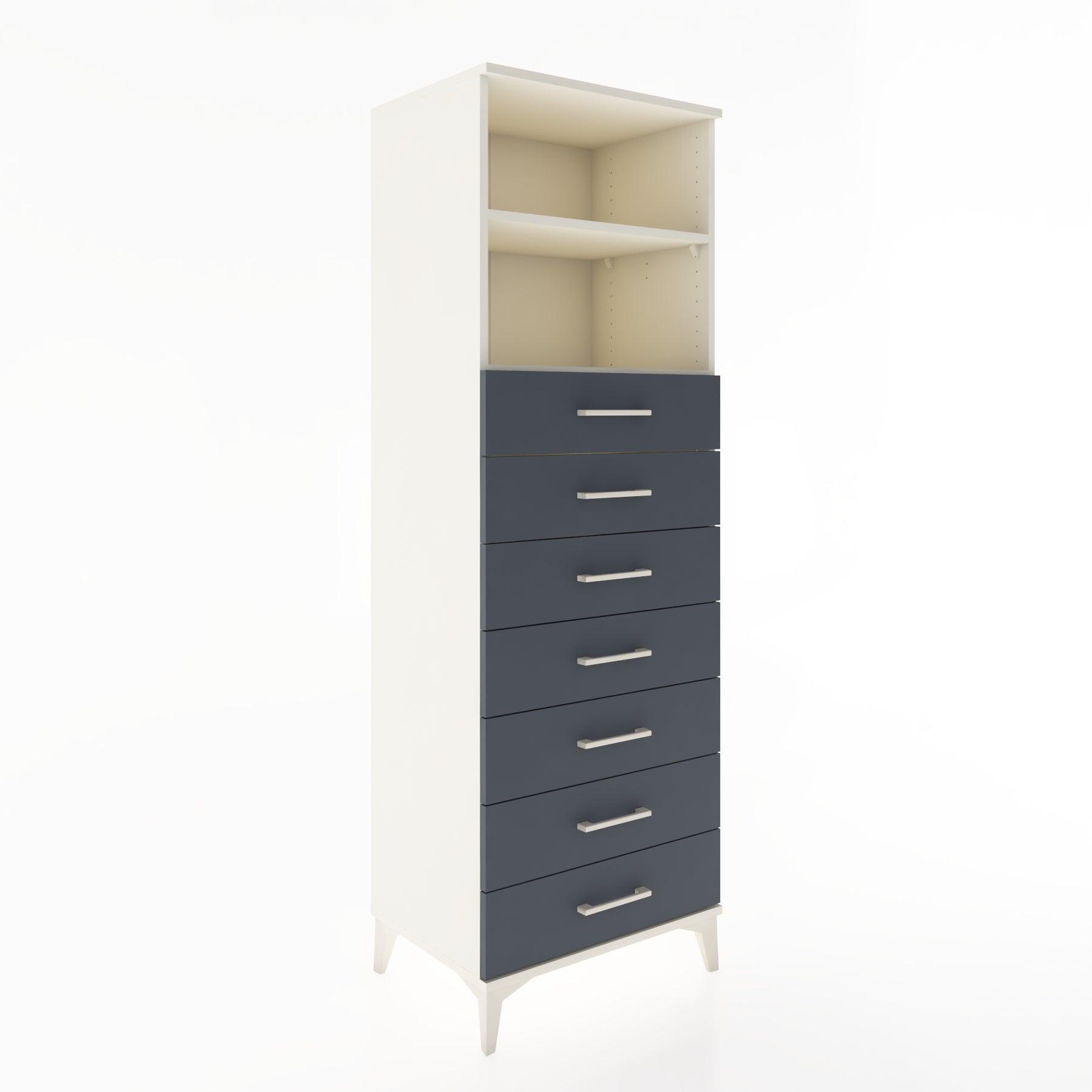 Woodntry Modular Cabinet Moonstone 60x44x170 cm with Drawers and Shelves CR33-1