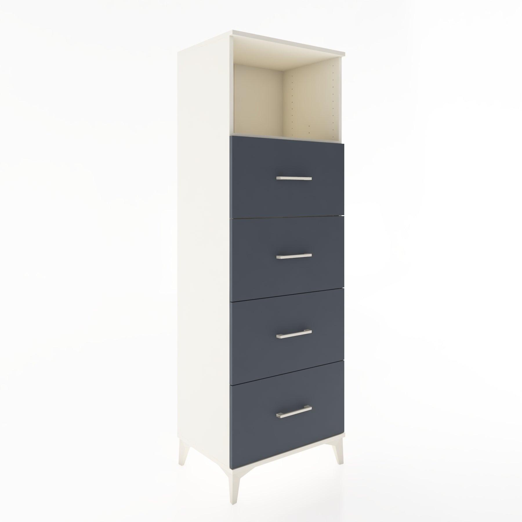 Woodntry Modular Cabinet Moonstone 60x44x170 cm with Drawers and Shelves CR52-1