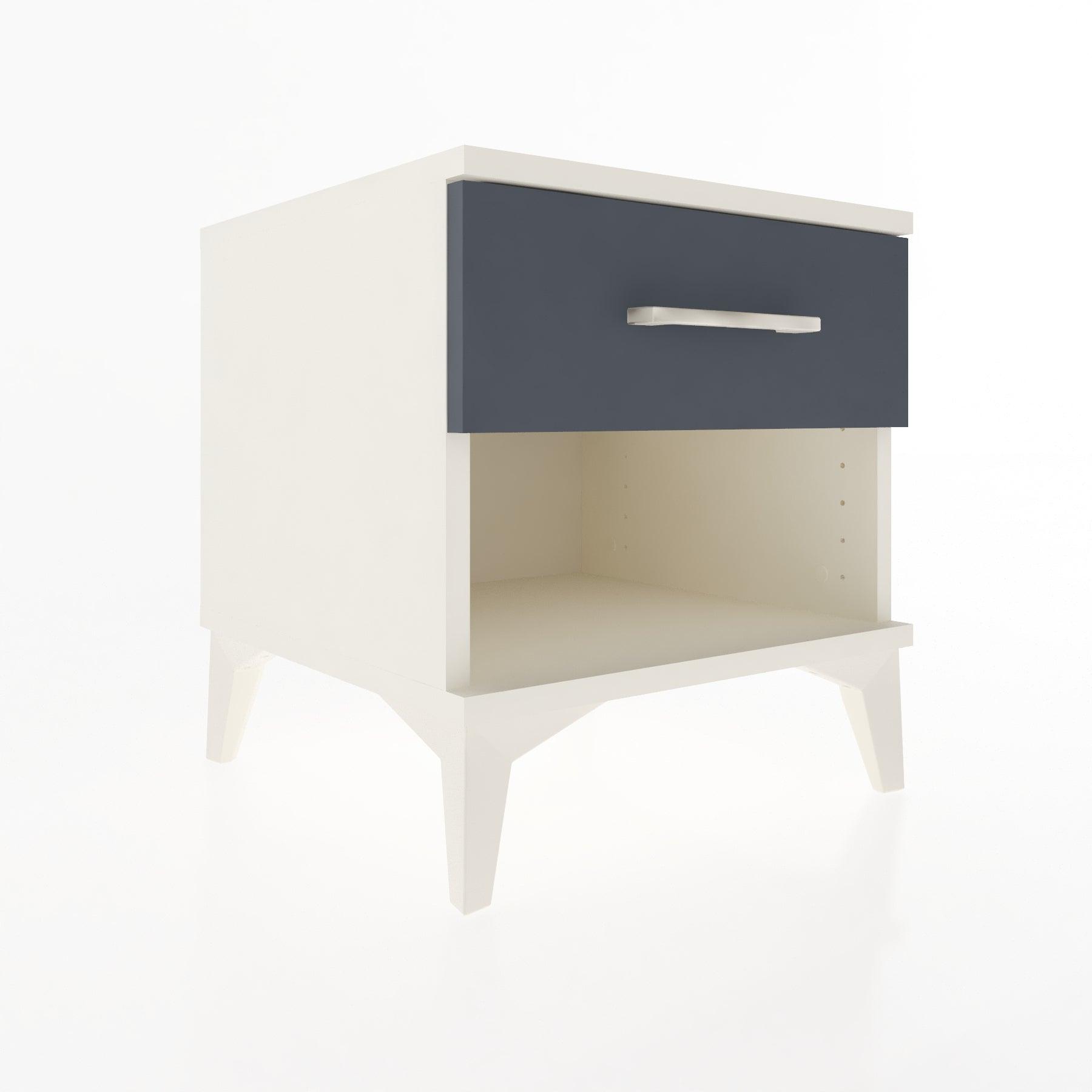 Woodntry Modular Nightstand Moonstone 44x44x36 cm with Drawer and Shelf CR1-1