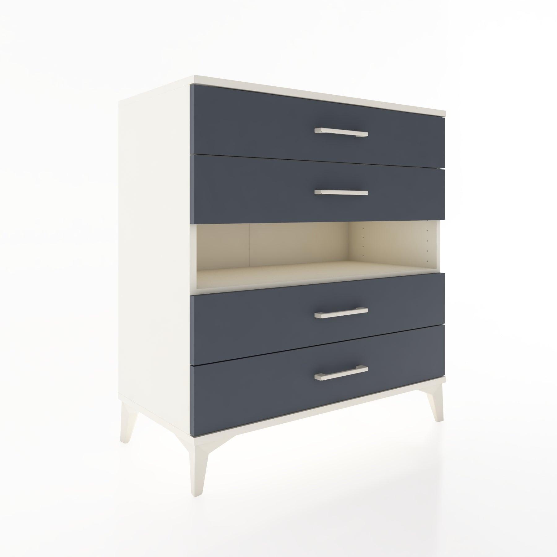 Woodntry Modüler Şifonyer Aytaşı 88x44x84 cm Çekmeceli ve Raflı CR21-1